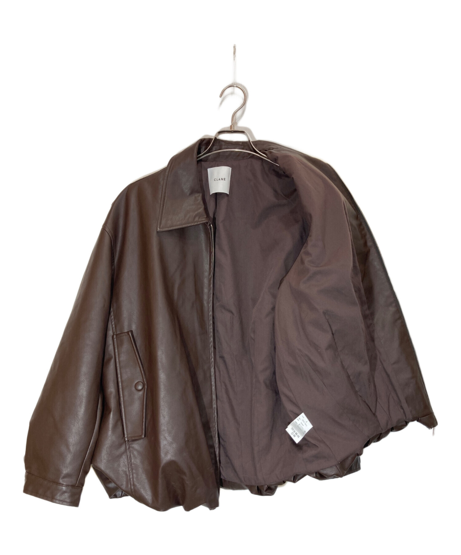 中古・古着通販】CLANE (クラネ) FAKE LEATHER BALLOON JACKET