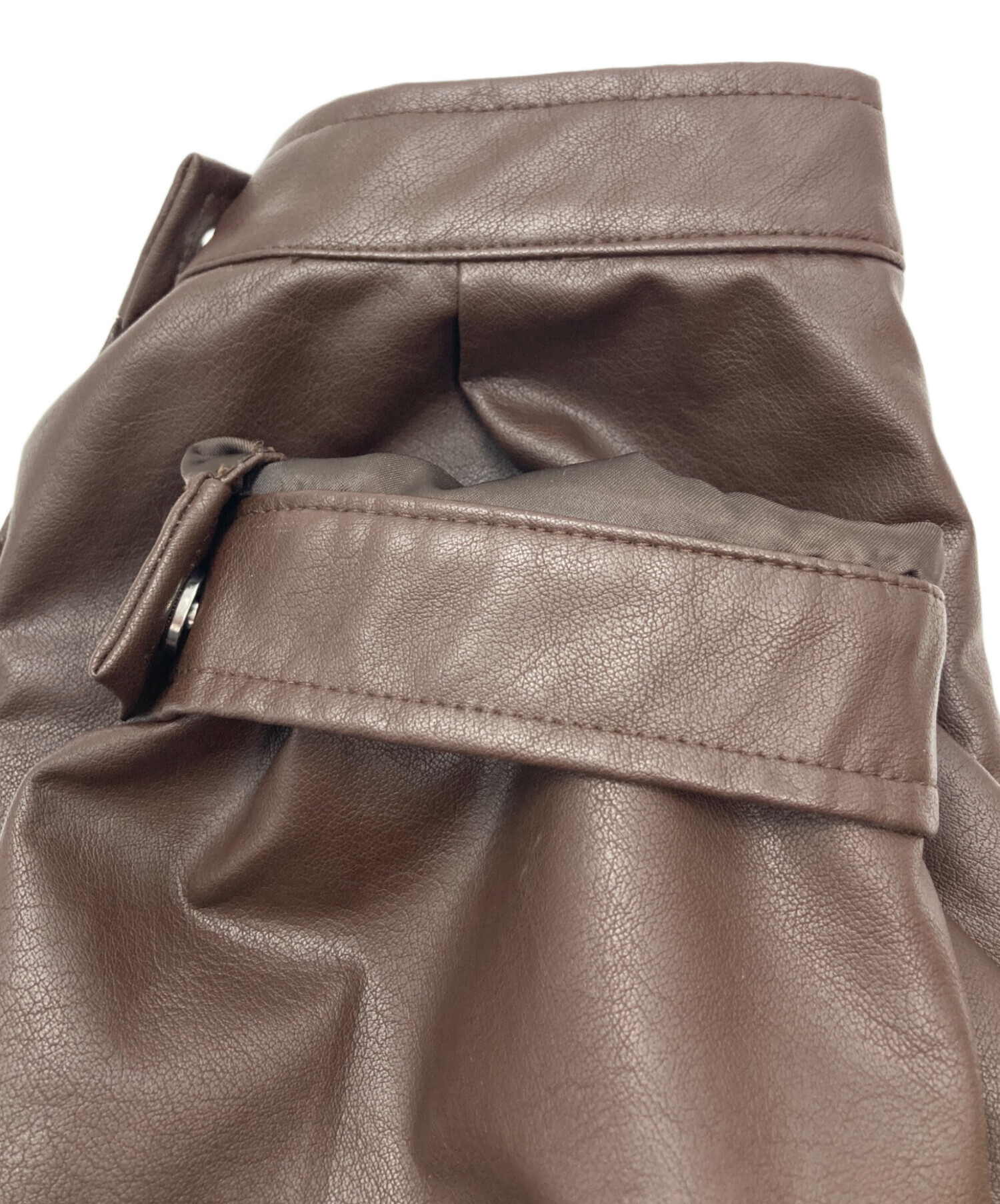 中古・古着通販】CLANE (クラネ) FAKE LEATHER BALLOON JACKET