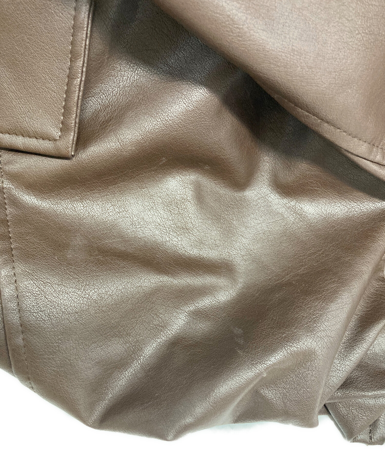 中古・古着通販】CLANE (クラネ) FAKE LEATHER BALLOON JACKET