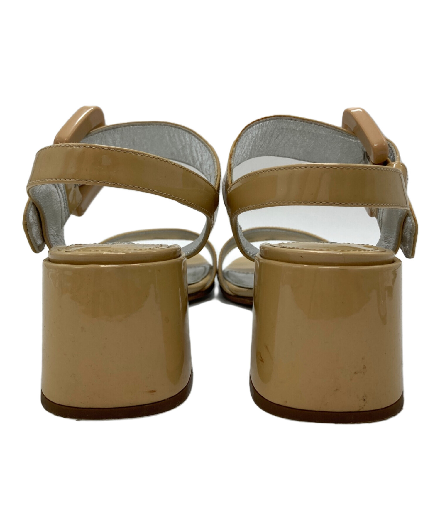中古・古着通販】PRADA (プラダ) ヒールパンプス ベージュ サイズ:SIZE