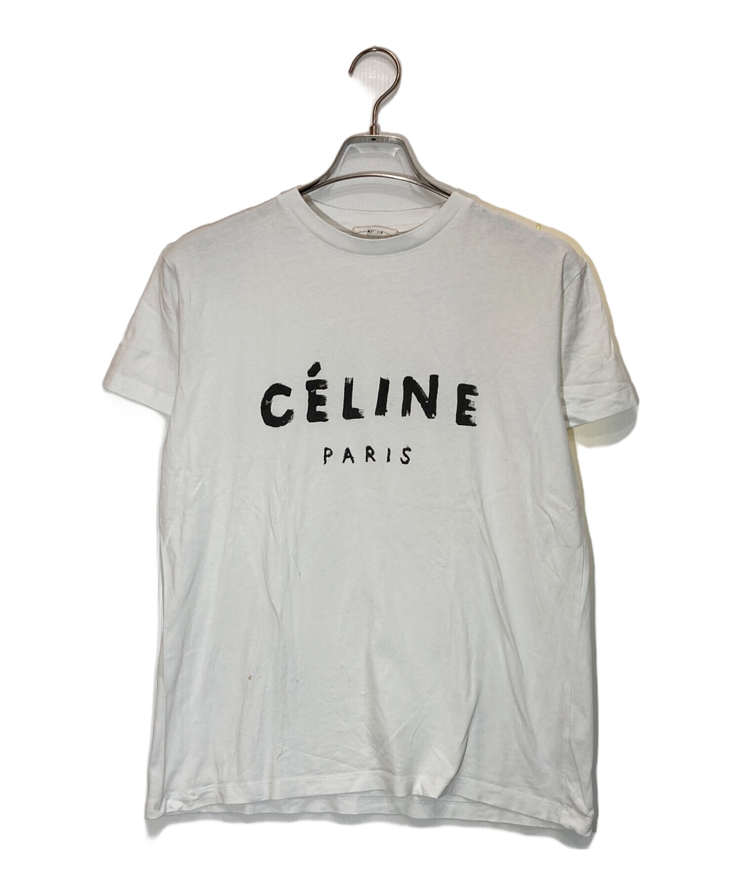 CELINE ロゴ Tシャツ ホワイト S 中古・古着通販】CELINE (セリーヌ) フィービー期ロゴTシャツ ホワイト
