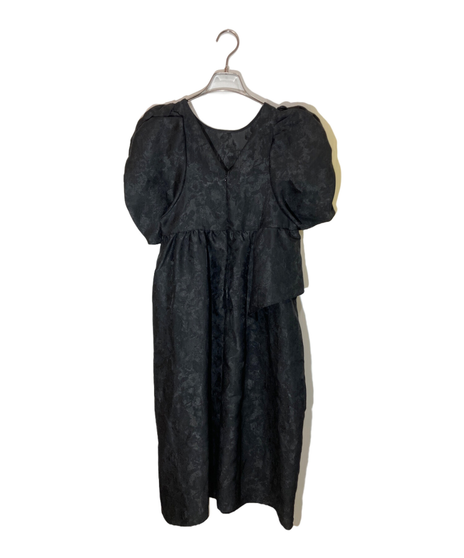 Bubble sleeve jacquard dress ANDRESD Black