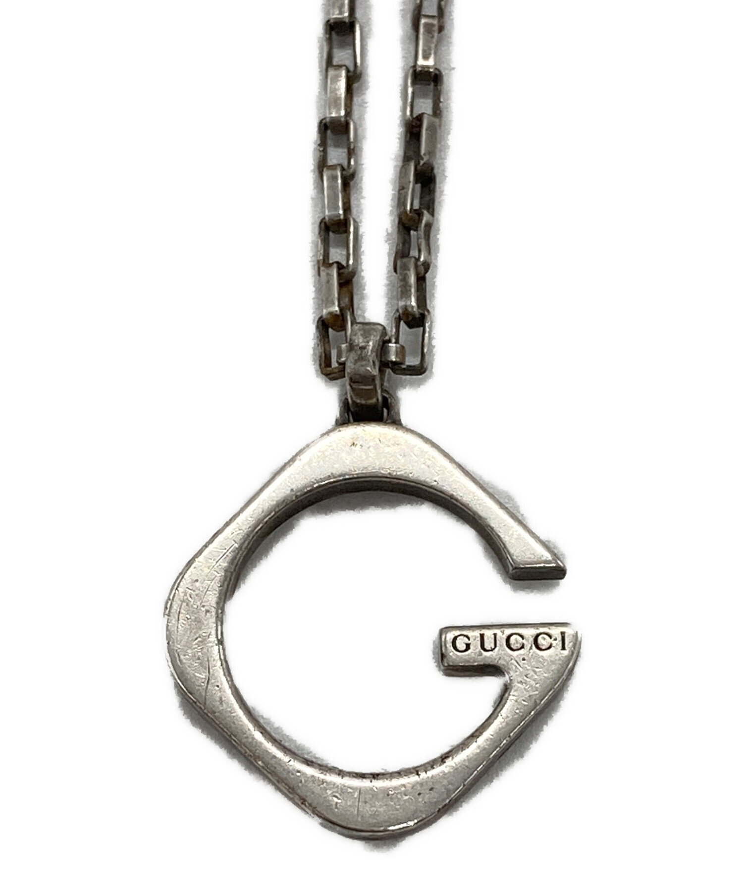 正規品 GUCCI グッチ レア シルバー ロゴ　 ネックレス 中古 美品 中古・古着通販】GUCCI (グッチ) シルバーネックレス シルバー サイズ