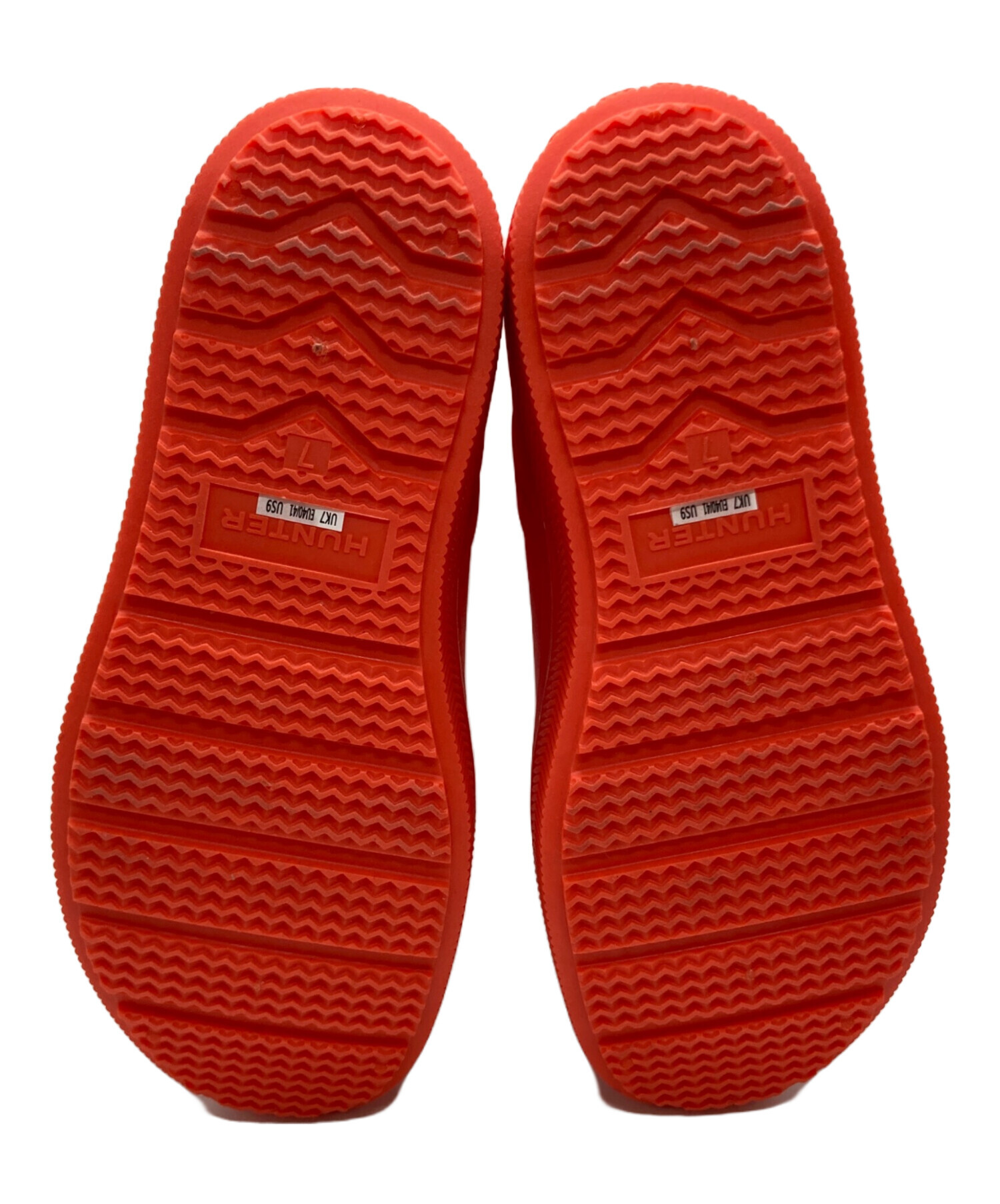 HUNTER ワインレッド UK7(26cm) 中古美品 中古・古着通販】HUNTER (ハンター) PLAY MOLDED BOOT レッド サイズ