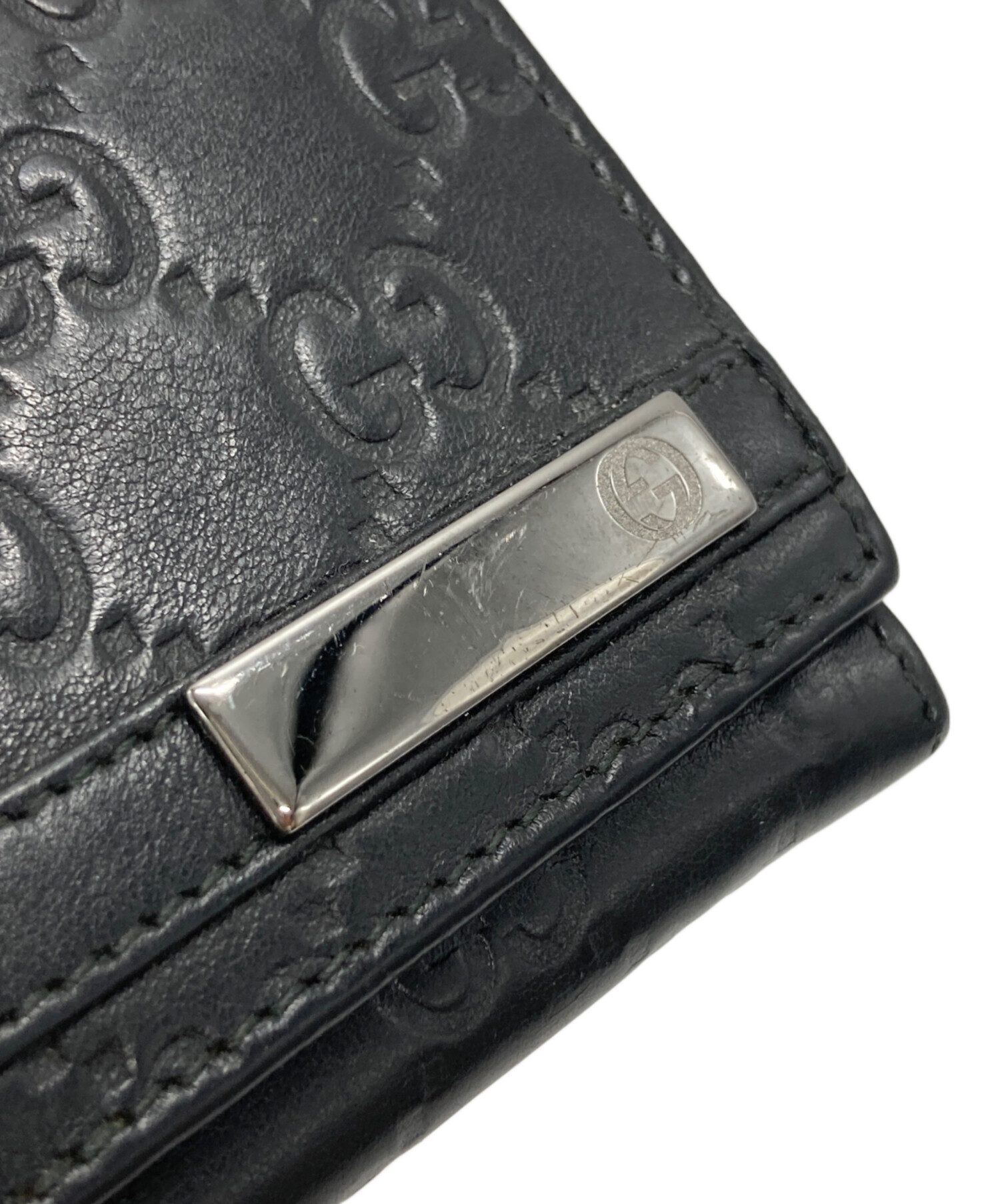 中古・古着通販】GUCCI (グッチ) GGシマ レザーロングウォレット