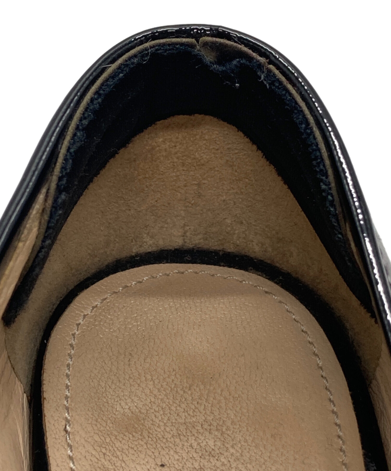 中古・古着通販】PRADA (プラダ) ロゴエナメルローファー ブラック