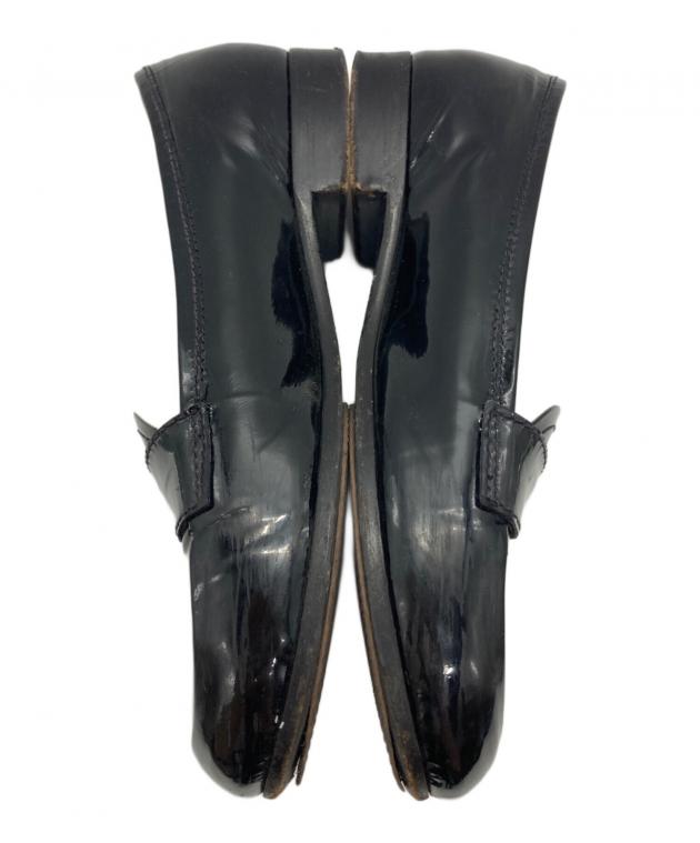 中古・古着通販】PRADA (プラダ) ロゴエナメルローファー ブラック