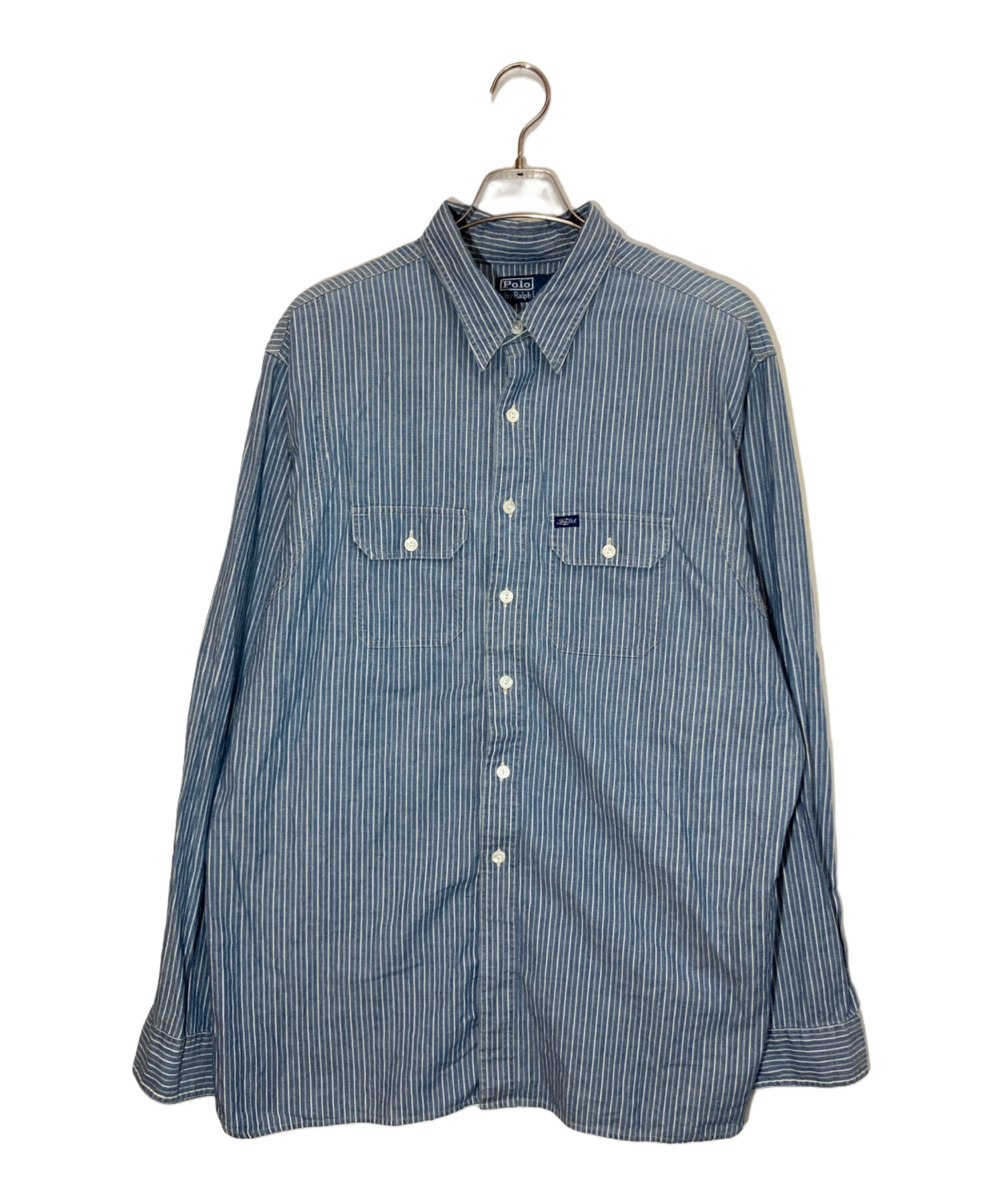 RRL Ralph Lauren ヒッコリーストライプシャツ 中古・古着通販】POLO RALPH LAUREN (ポロ・ラルフローレン