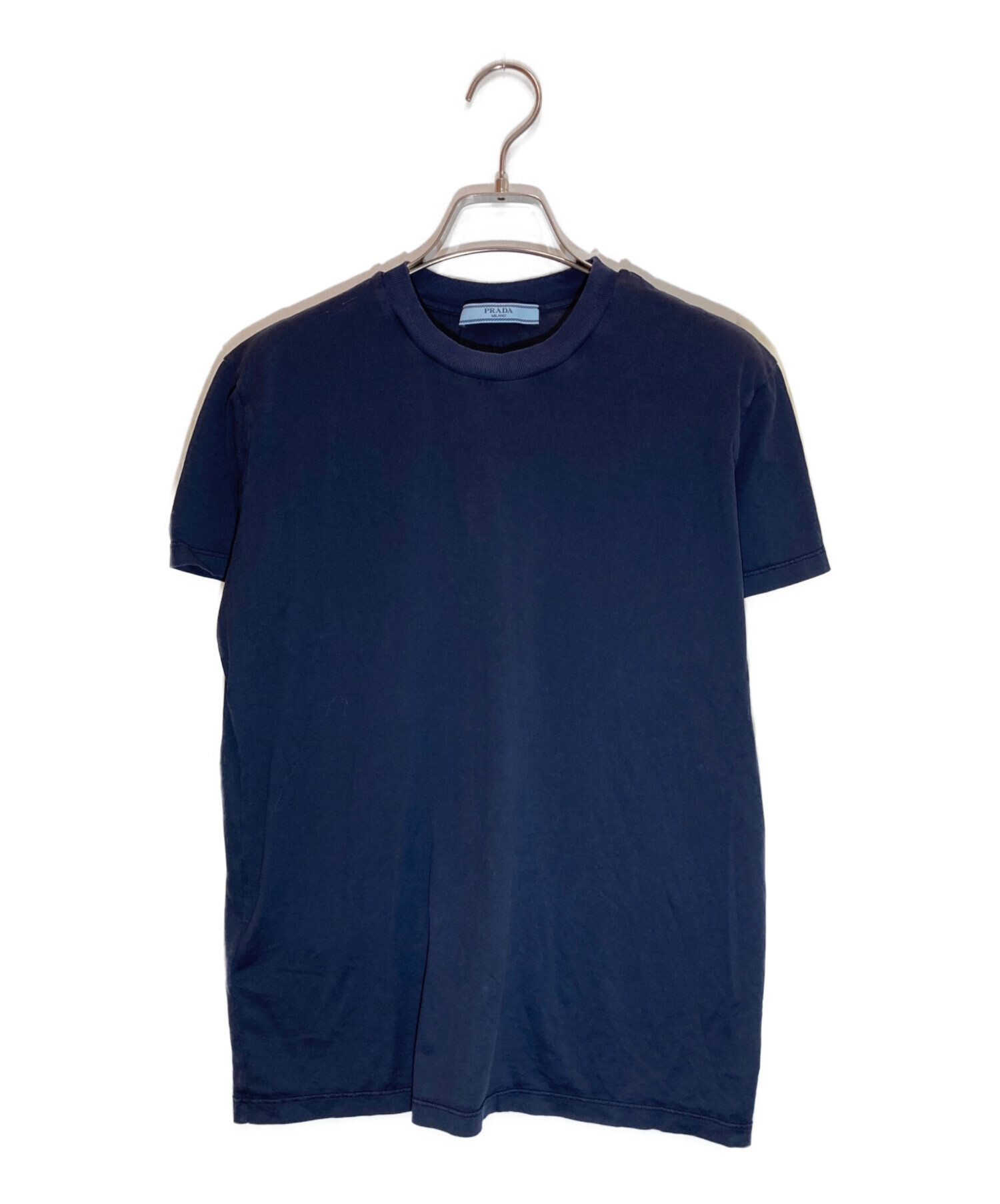 PRADA ネイビー 半袖Tシャツ 中古・古着通販】PRADA (プラダ) 半袖Tシャツ ネイビー サイズ:Ⅿ