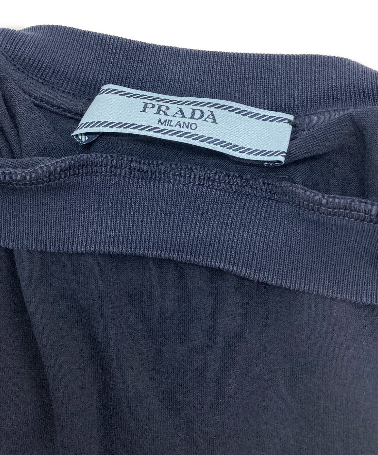 中古・古着通販】PRADA (プラダ) 半袖Tシャツ ネイビー サイズ:Ⅿ