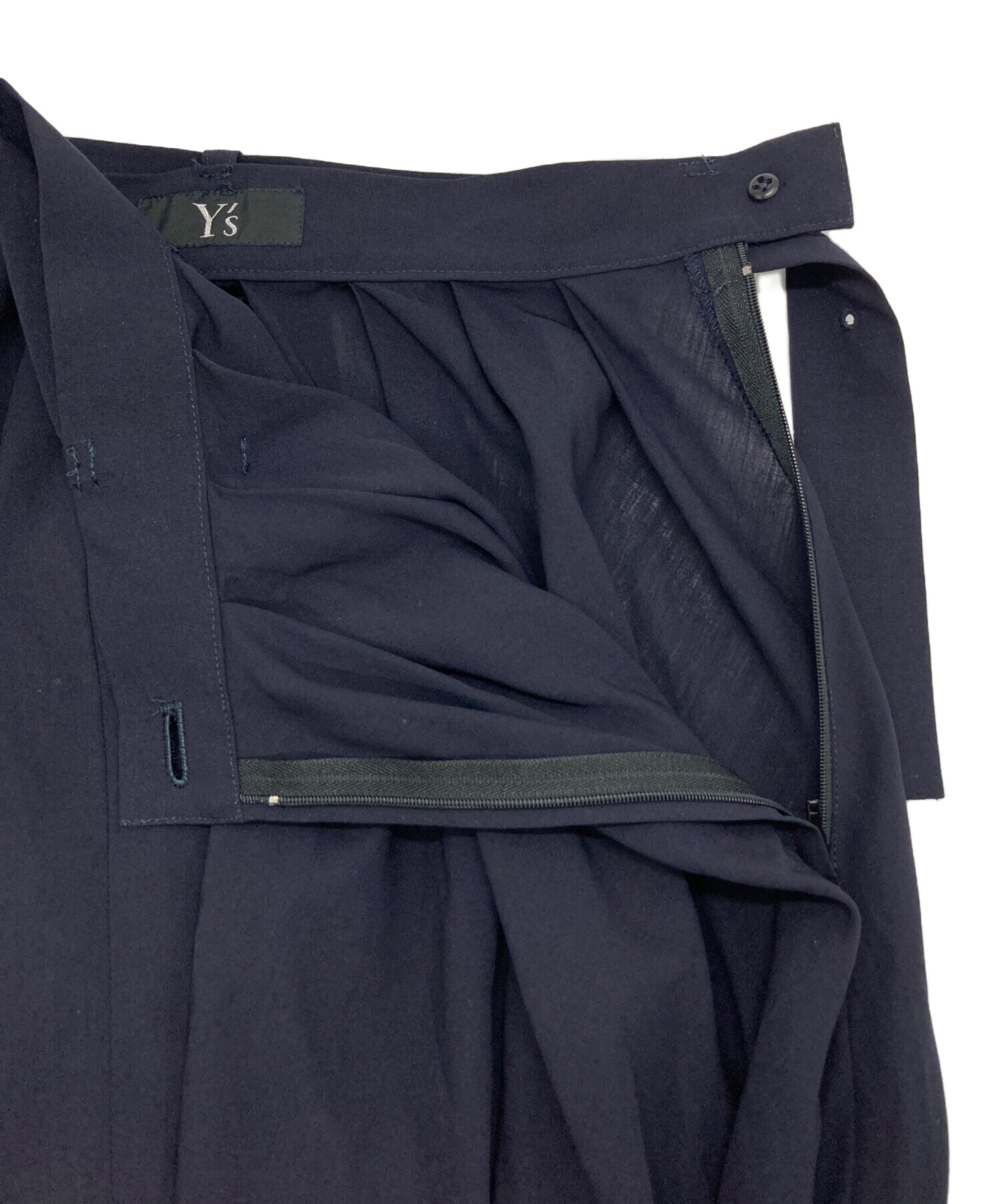 y's ワイズ　YD-S02-012 スカート　未使用保管品 中古・古着通販】Y's (ワイズ) ベルト付スカート ネイビー サイズ