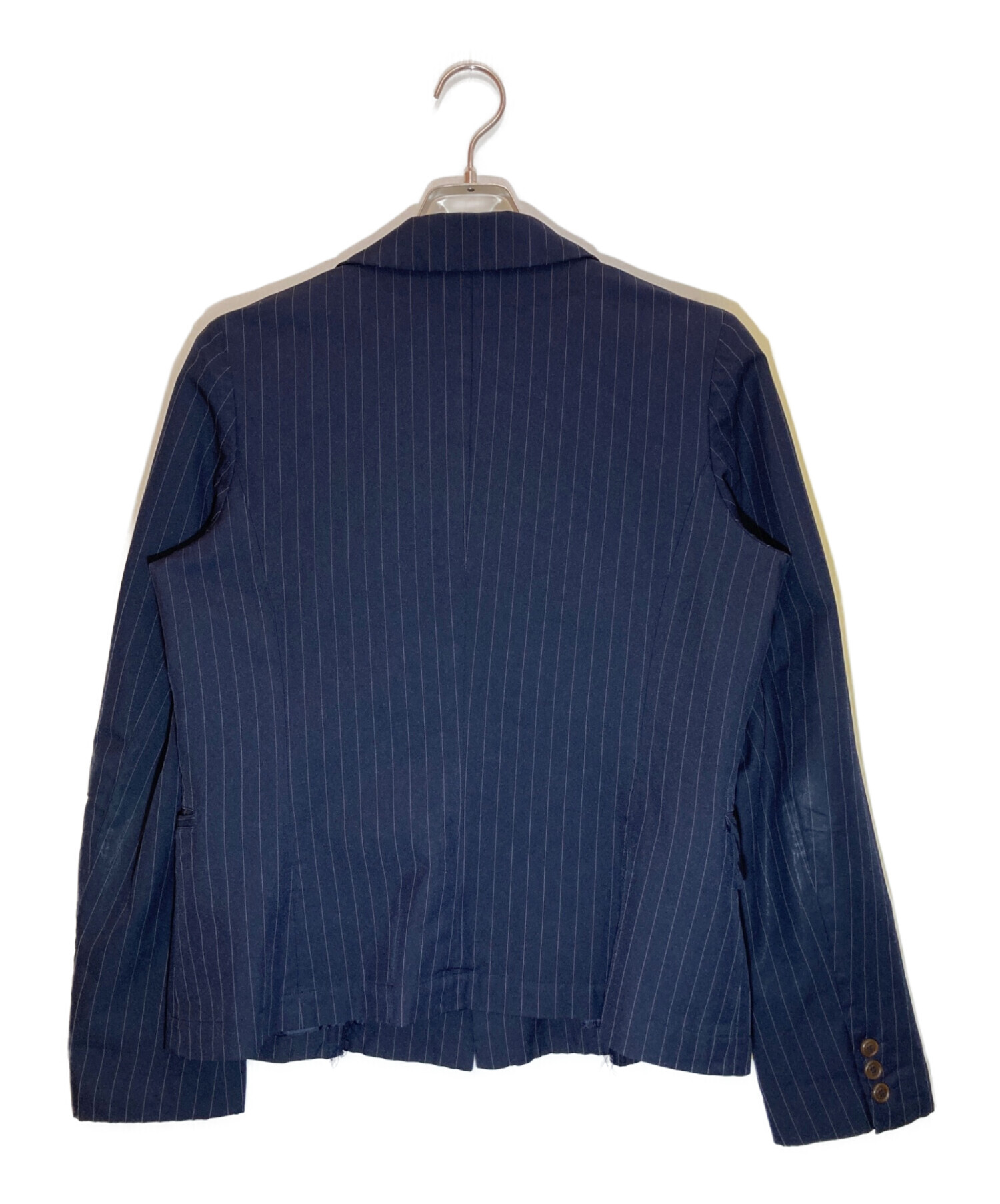 【美品】コムデギャルソン コムコム 14AW 燕尾ストライプフリルジャケット S 中古・古着通販】COMME des GARCONS COMME des GARCONS