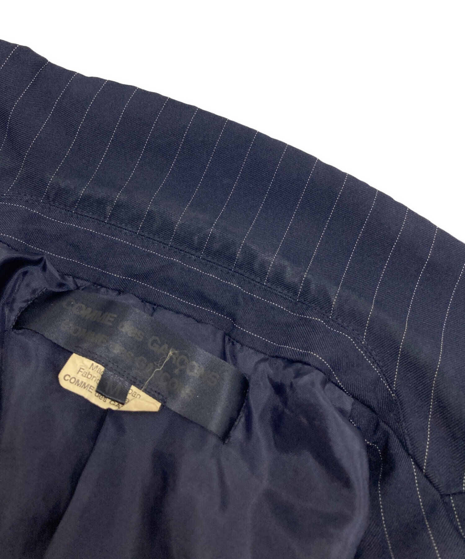 【美品】コムデギャルソン コムコム 14AW 燕尾ストライプフリルジャケット S 中古・古着通販】COMME des GARCONS COMME des GARCONS