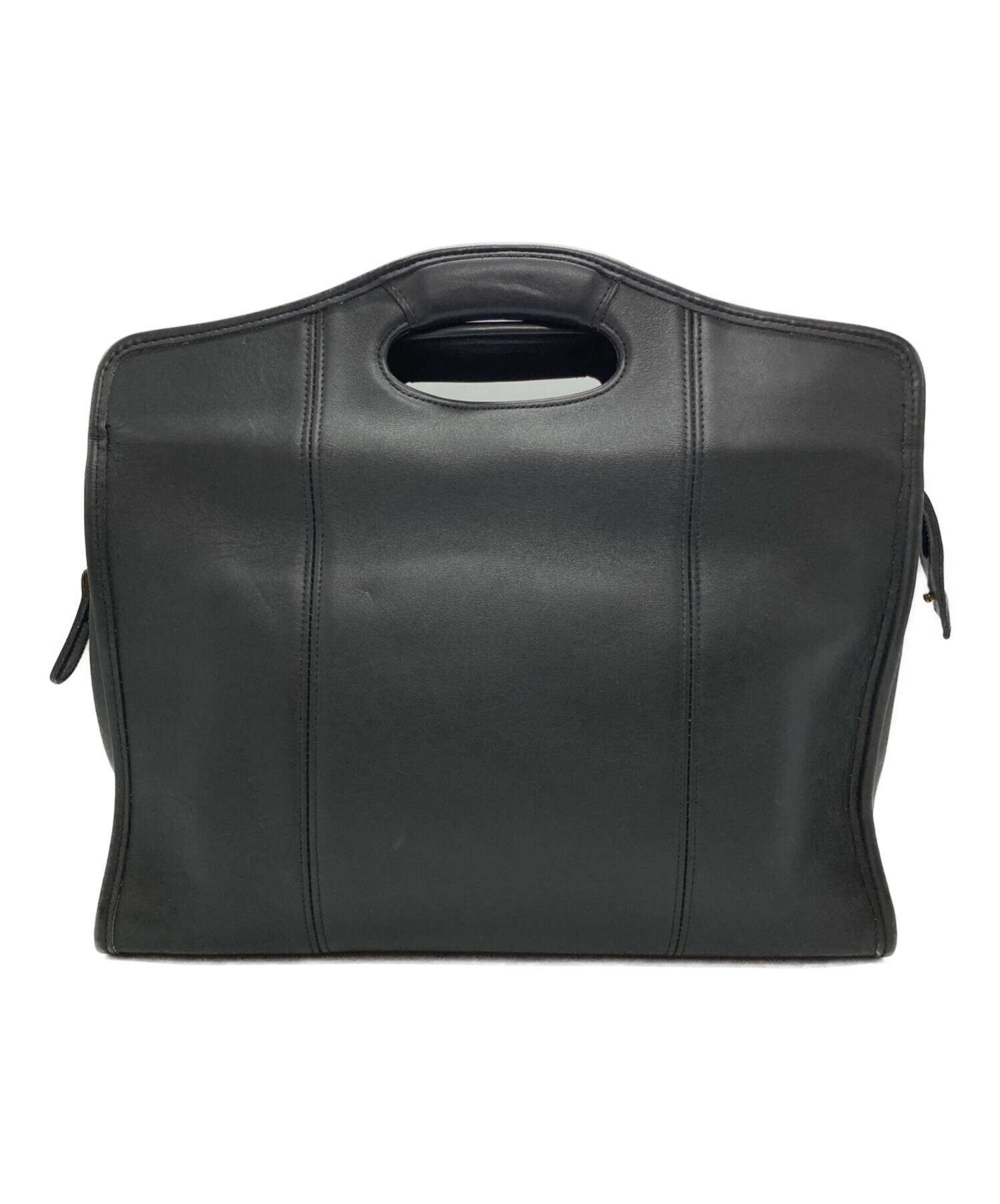 中古・古着通販】COACH (コーチ) 2wayレザーショルダーバッグ ブラック 