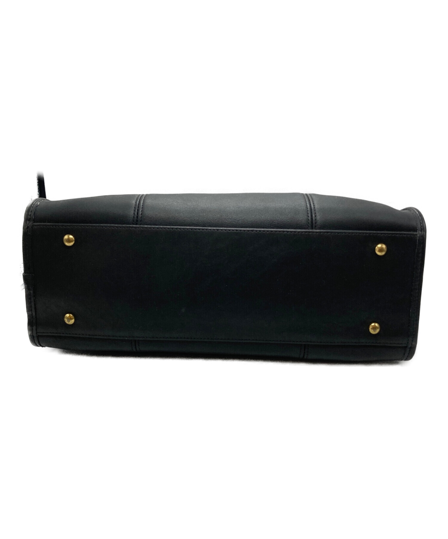 中古・古着通販】COACH (コーチ) 2wayレザーショルダーバッグ ブラック