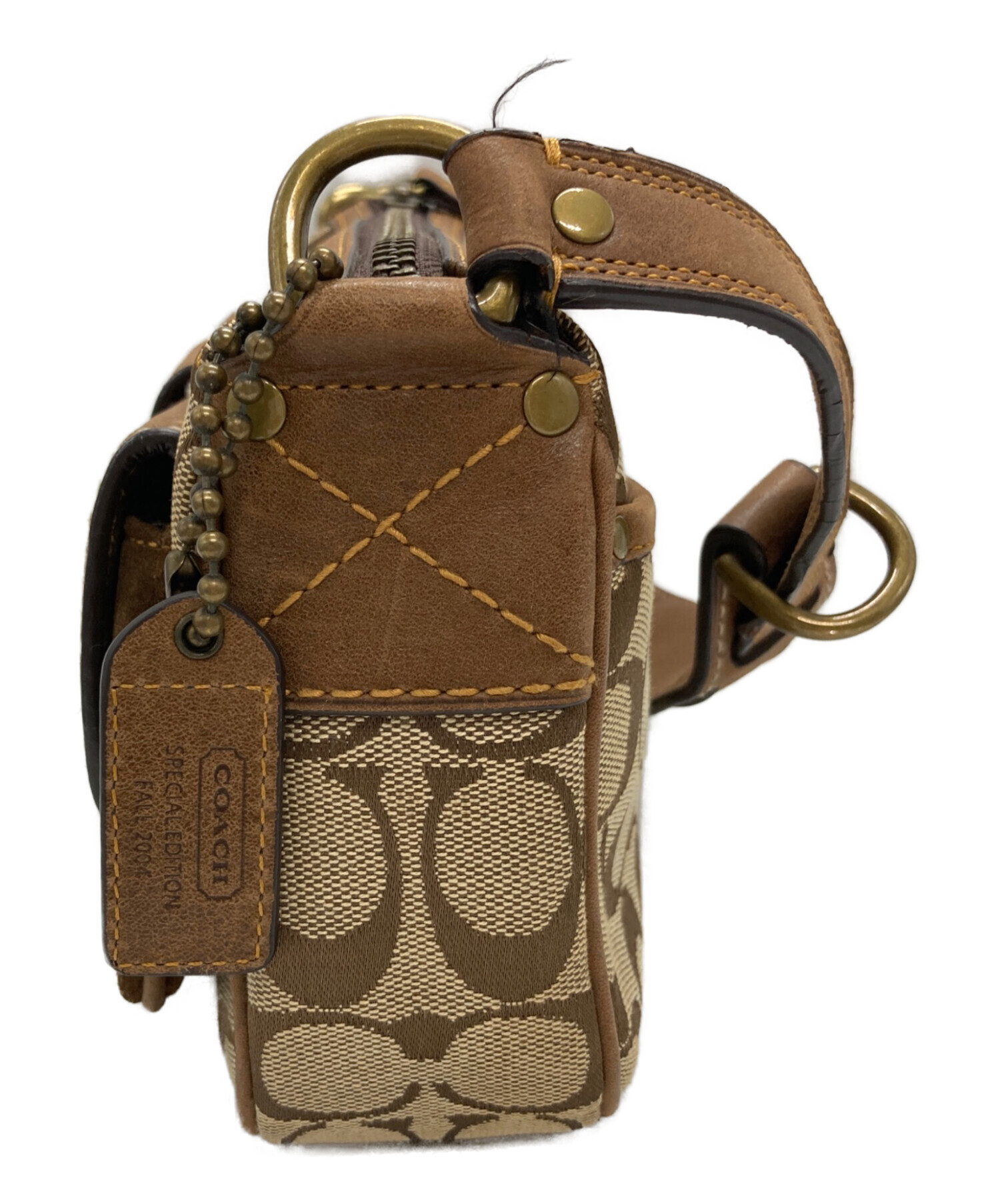 COACH ソーホー　シグネチャー ハンドバッグ　ブラウン 中古・古着通販】COACH (コーチ) ソーホー シグネチャー ハンドバッグ