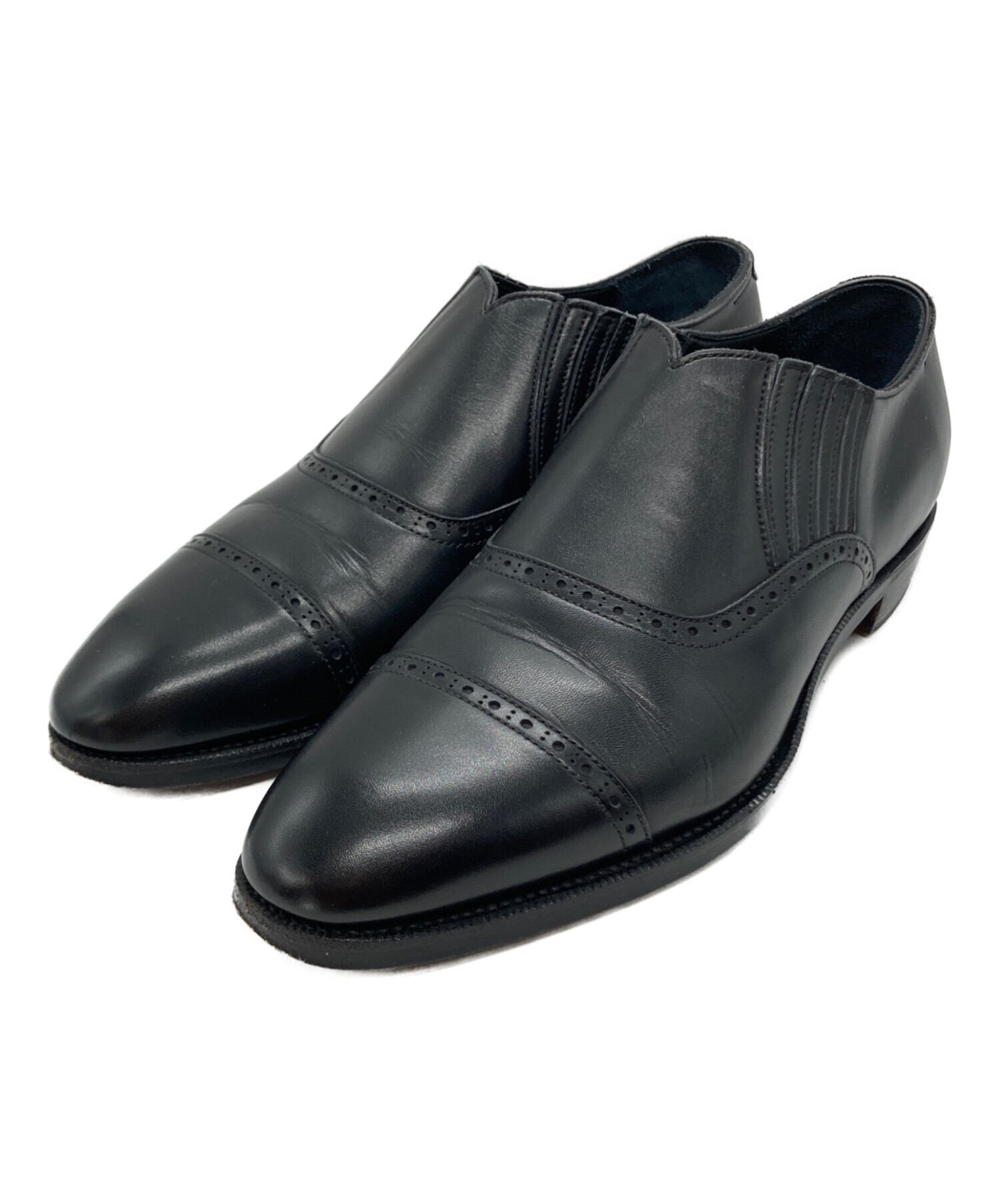 【美品】RENDO プレーントゥ　サイズ25センチ 中古・古着通販】RENDO (レンド) SIDE ELASTIC ブラック サイズ:SIZE 7