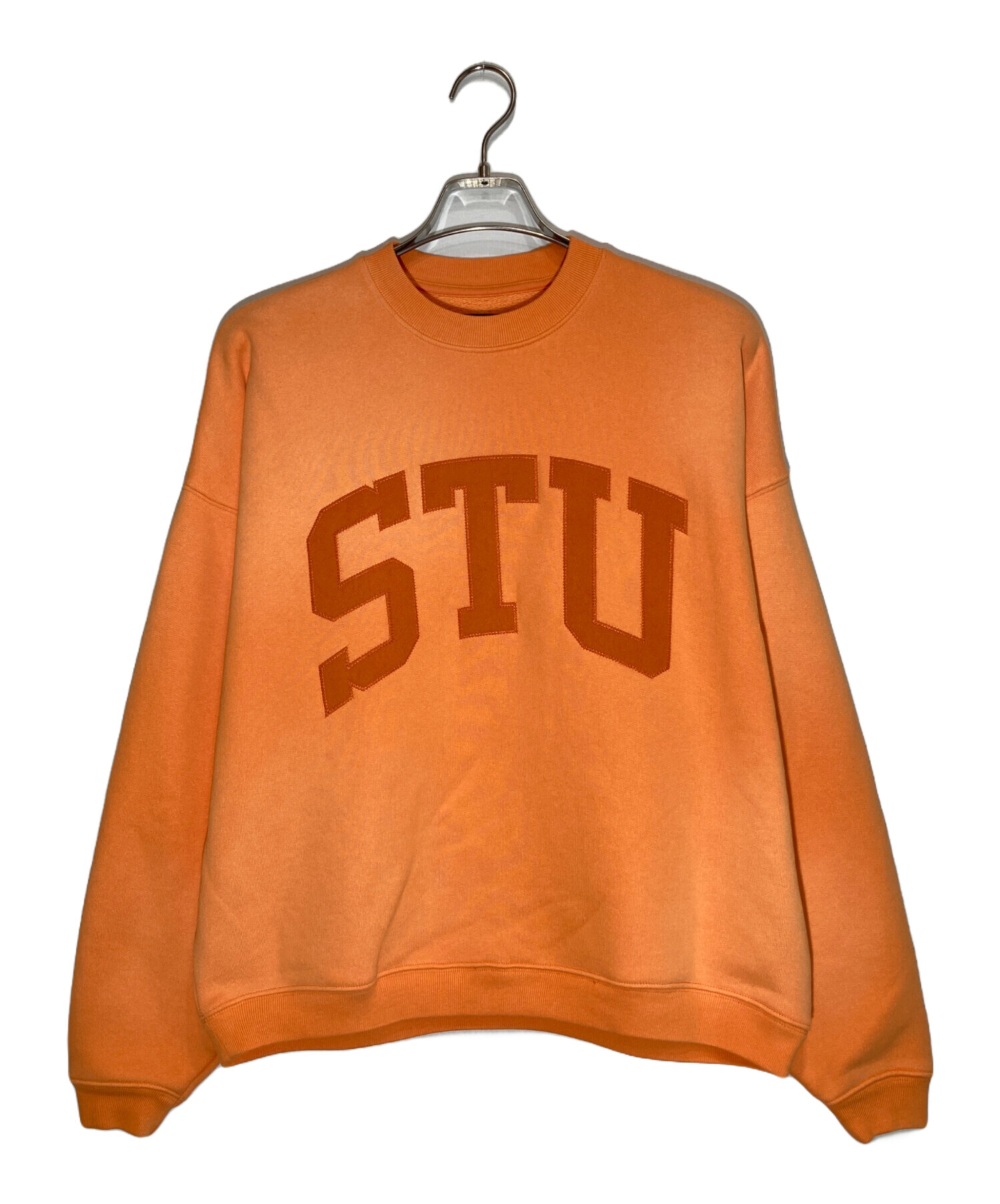 中古・古着通販】stussy (ステューシー) STU Applique crew オレンジ