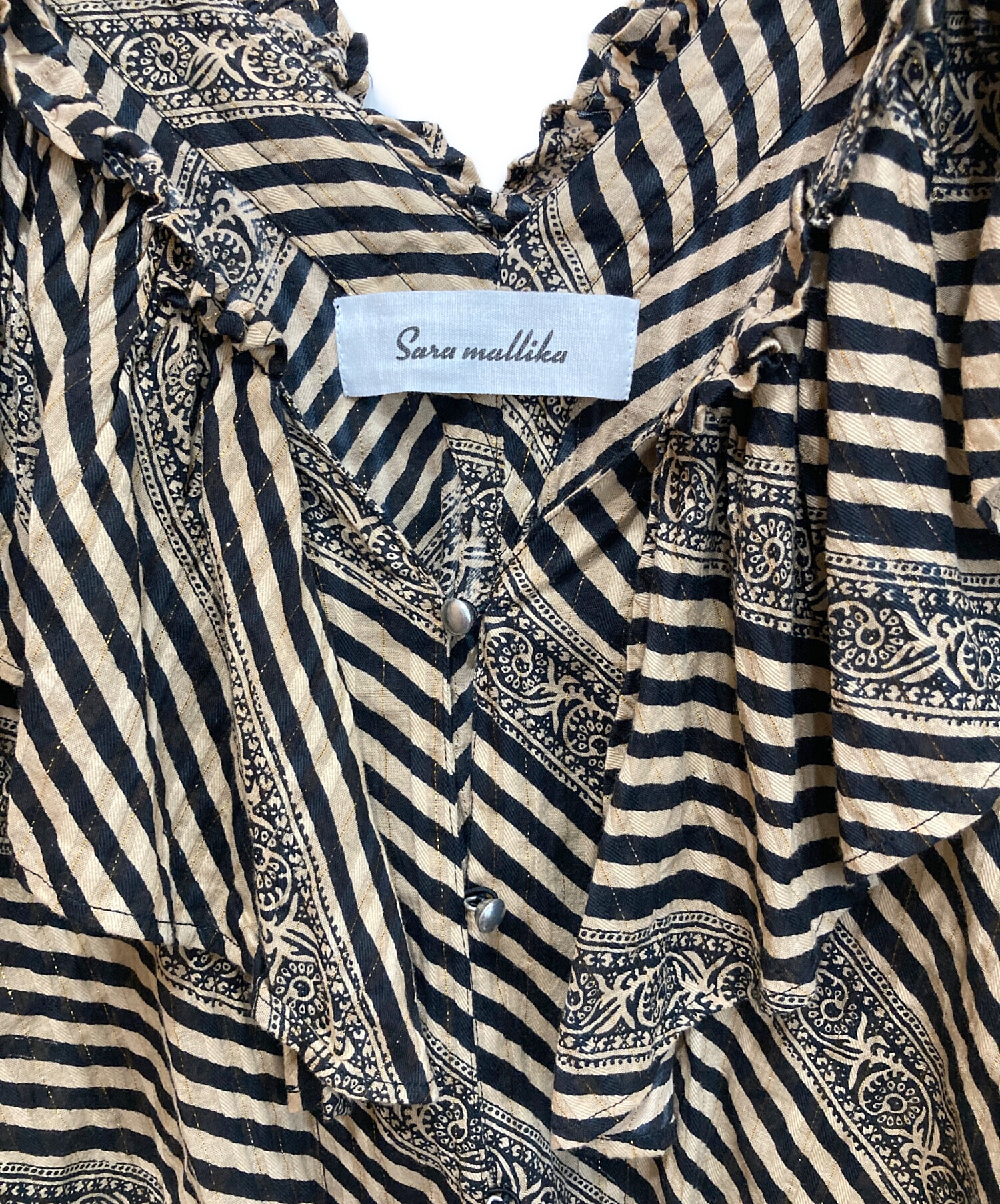 中古・古着通販】sara mallika (サラマリカ) コットンストライプ