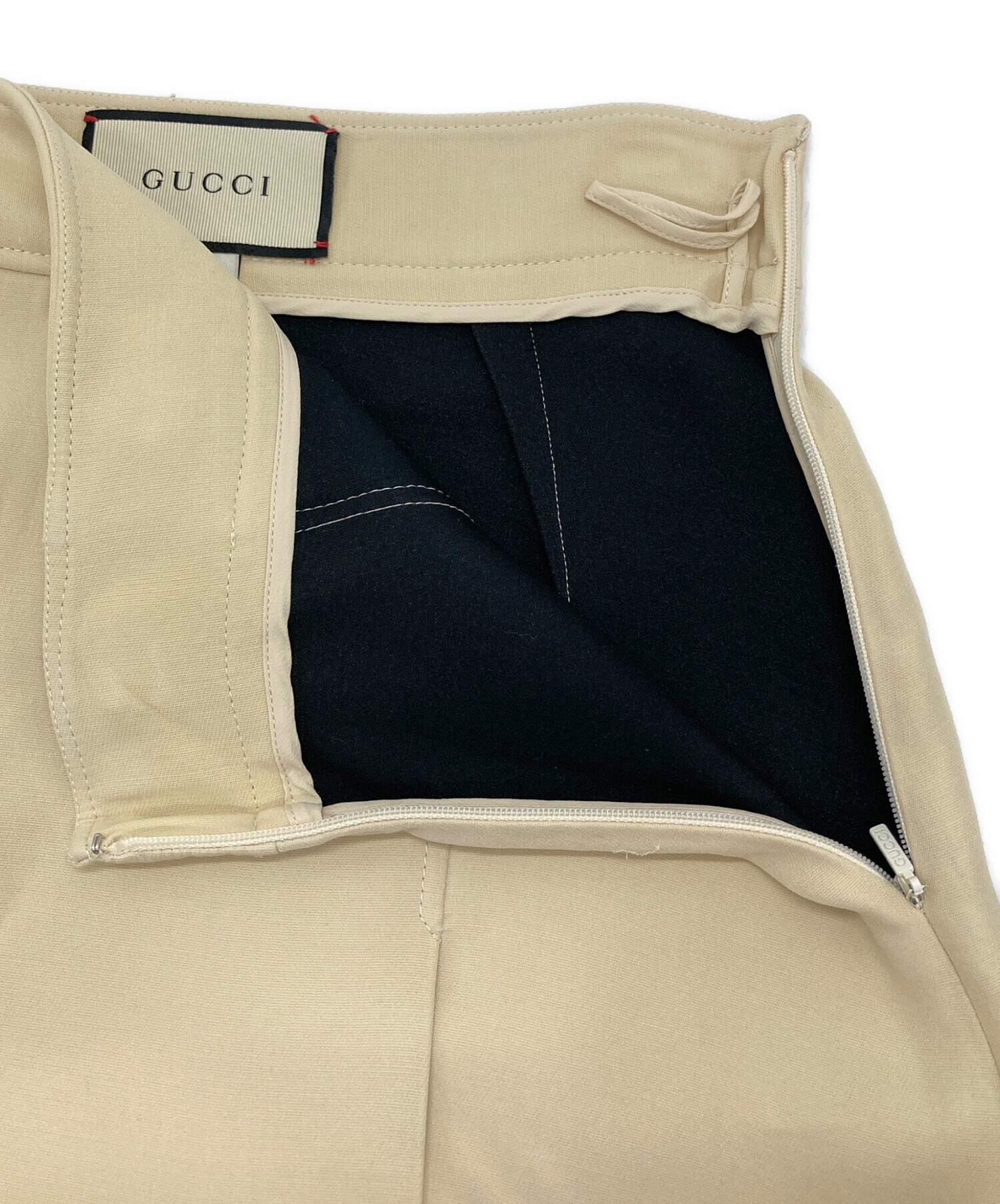 中古・古着通販】GUCCI (グッチ) ショートスカート ベージュ サイズ:42