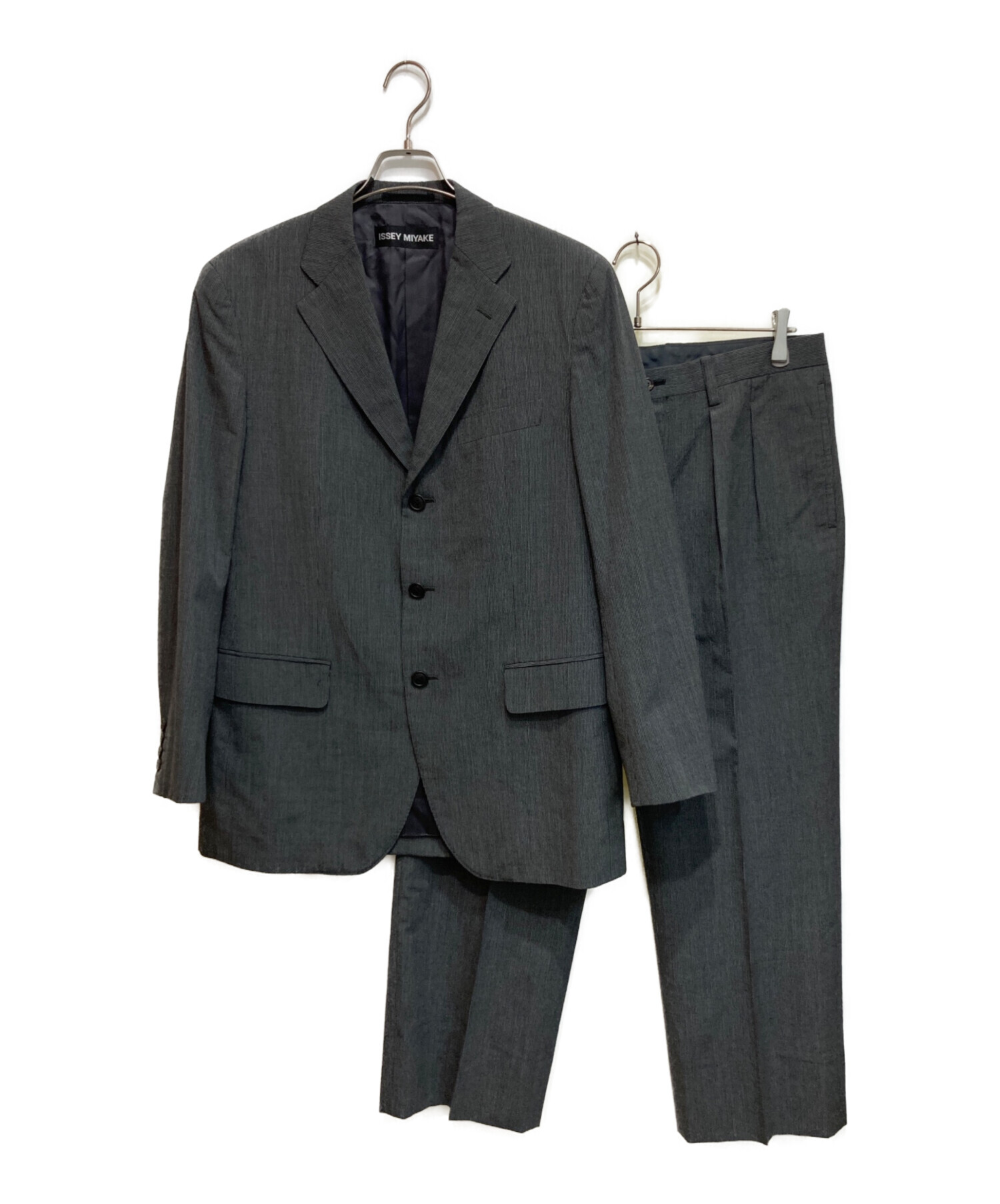 Issey Miyake MEN ストライプスーツ(古着) 中古・古着通販】ISSEY MIYAKE (イッセイミヤケ) ストライプ
