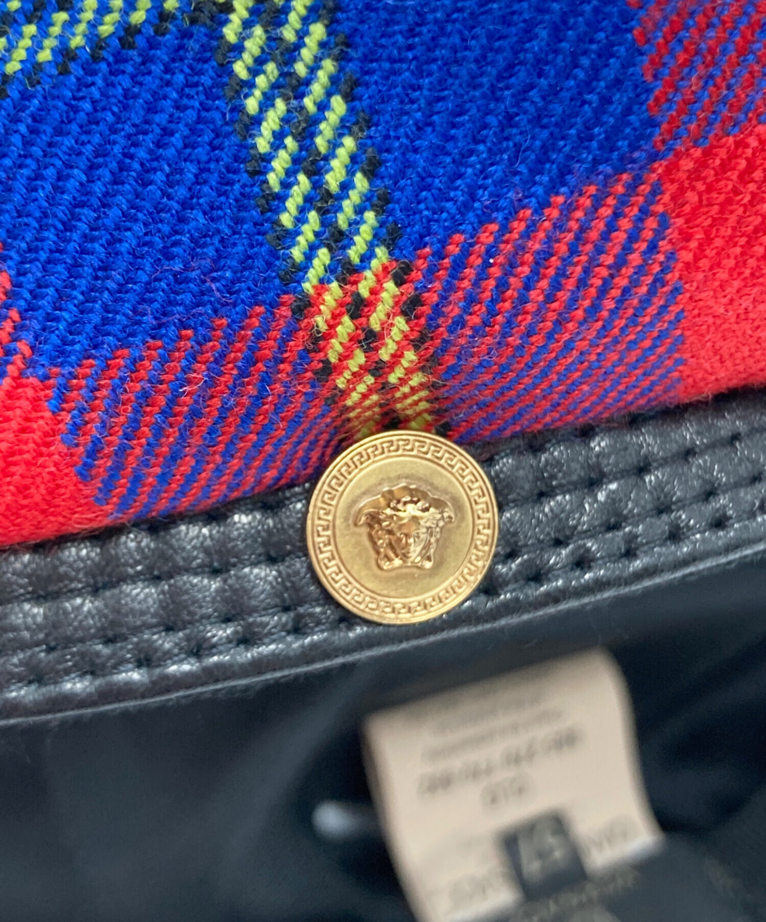 中古・古着通販】VERSACE (ヴェルサーチェ) チェックベレー帽 レッド