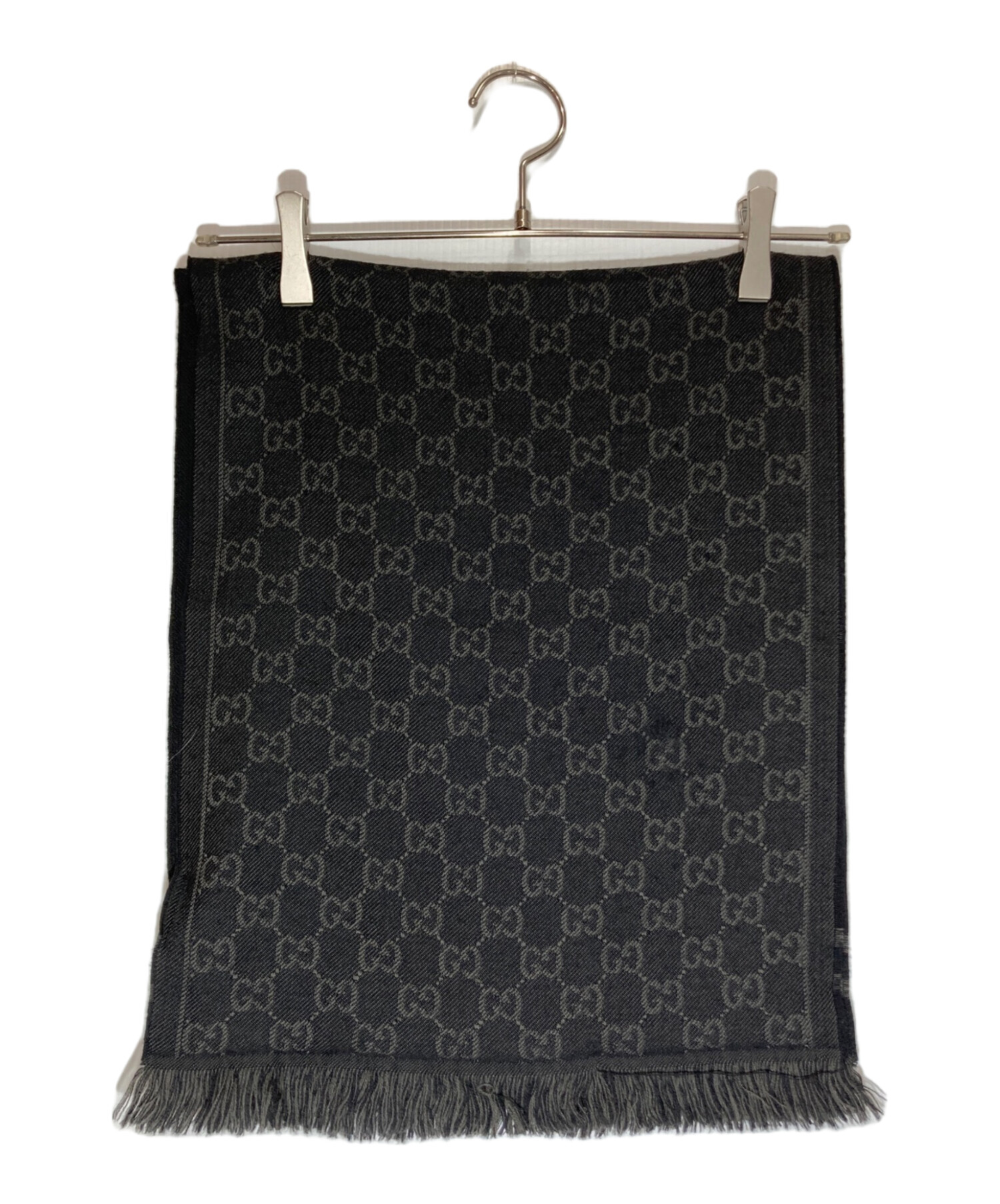 中古・古着通販】GUCCI (グッチ) GGストール ブラック サイズ:35 × 180