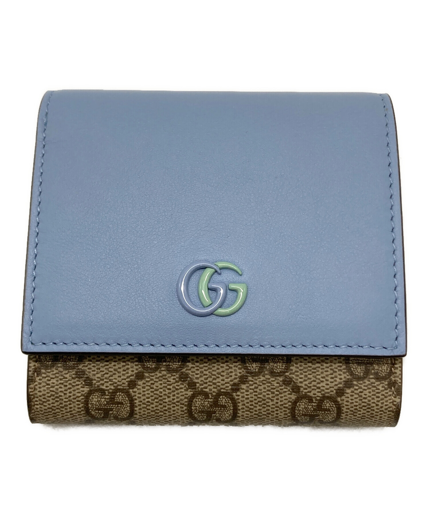 お値下げ　新品未使用　GUCCI　ミュール　ミントグリーン 中古・古着通販】GUCCI (グッチ) ミディアムウォレット ブルー