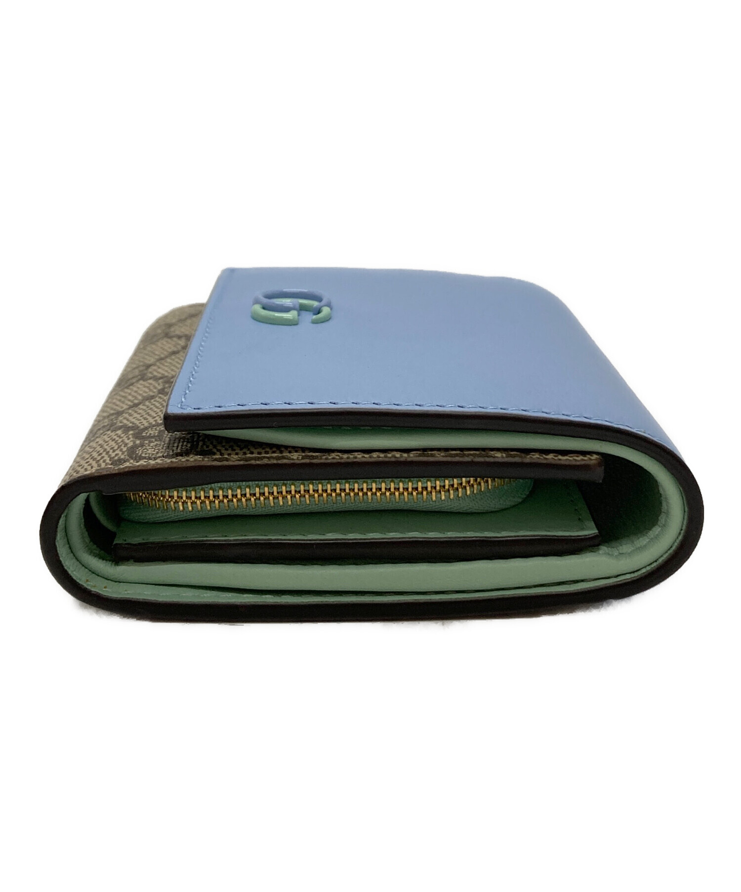 中古・古着通販】GUCCI (グッチ) ミディアムウォレット ブルー 