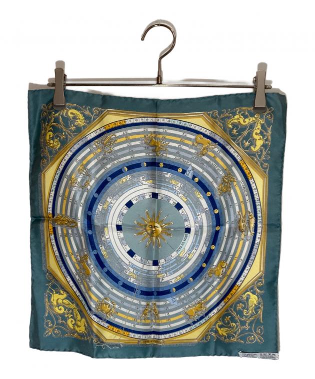 中古・古着通販】HERMES (エルメス) シルクスカーフ ブルー サイズ