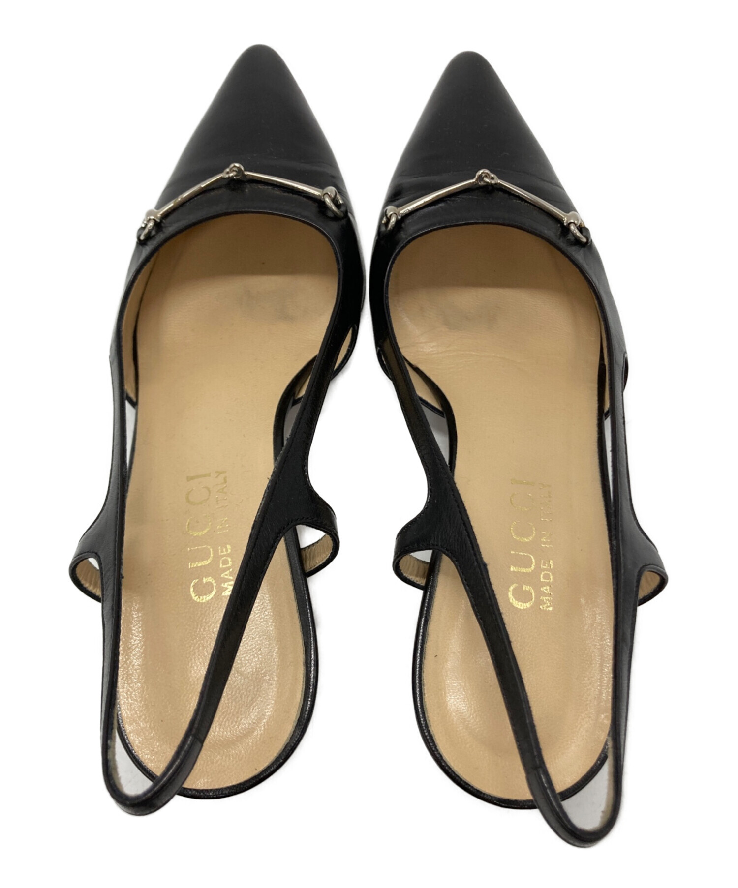 中古・古着通販】GUCCI (グッチ) ホースビットパンプス ブラック