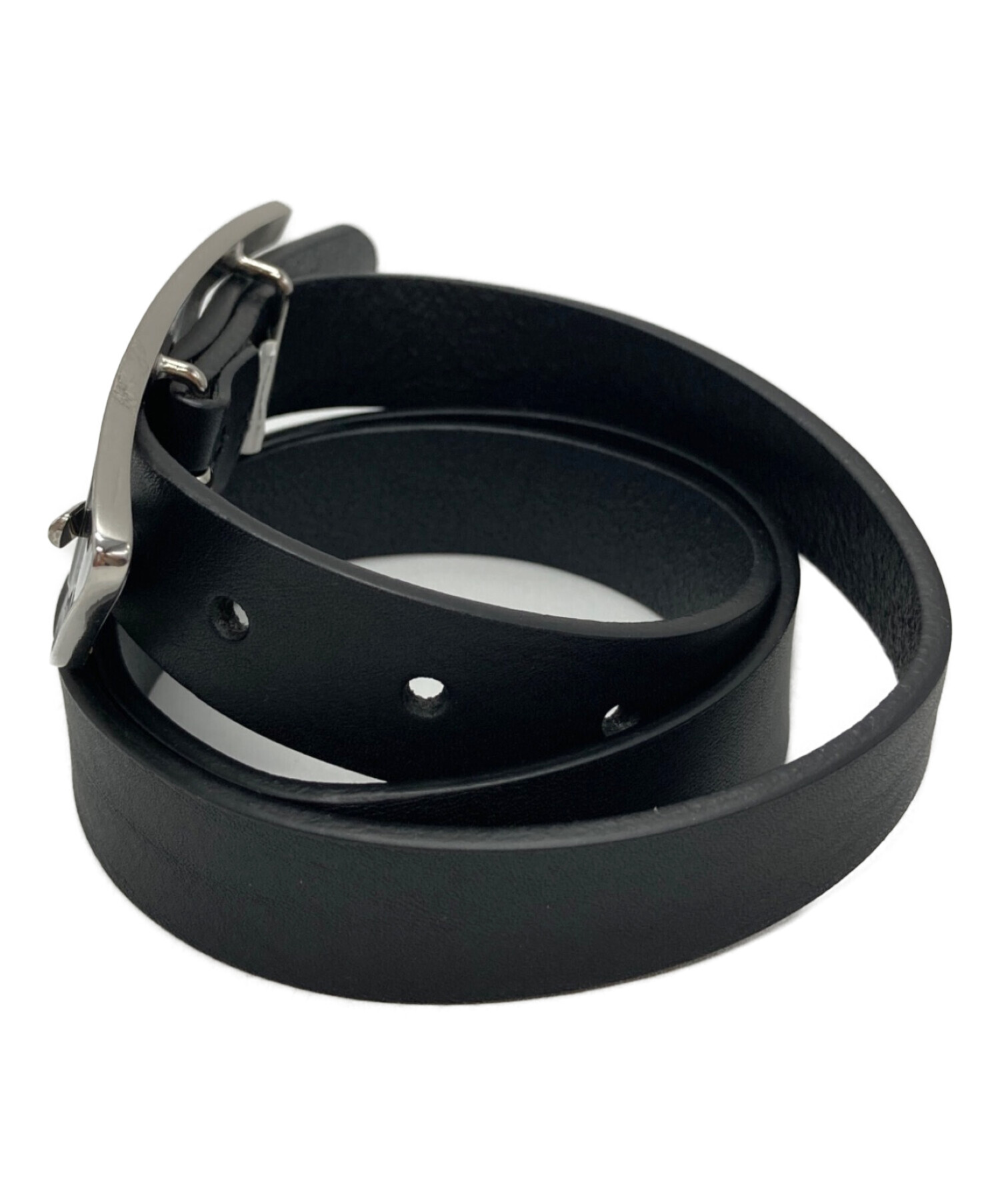DIESEL ブラック ベルト 中古・古着通販】DIESEL (ディーゼル) B-DLOGOレザー ベルト ブラック