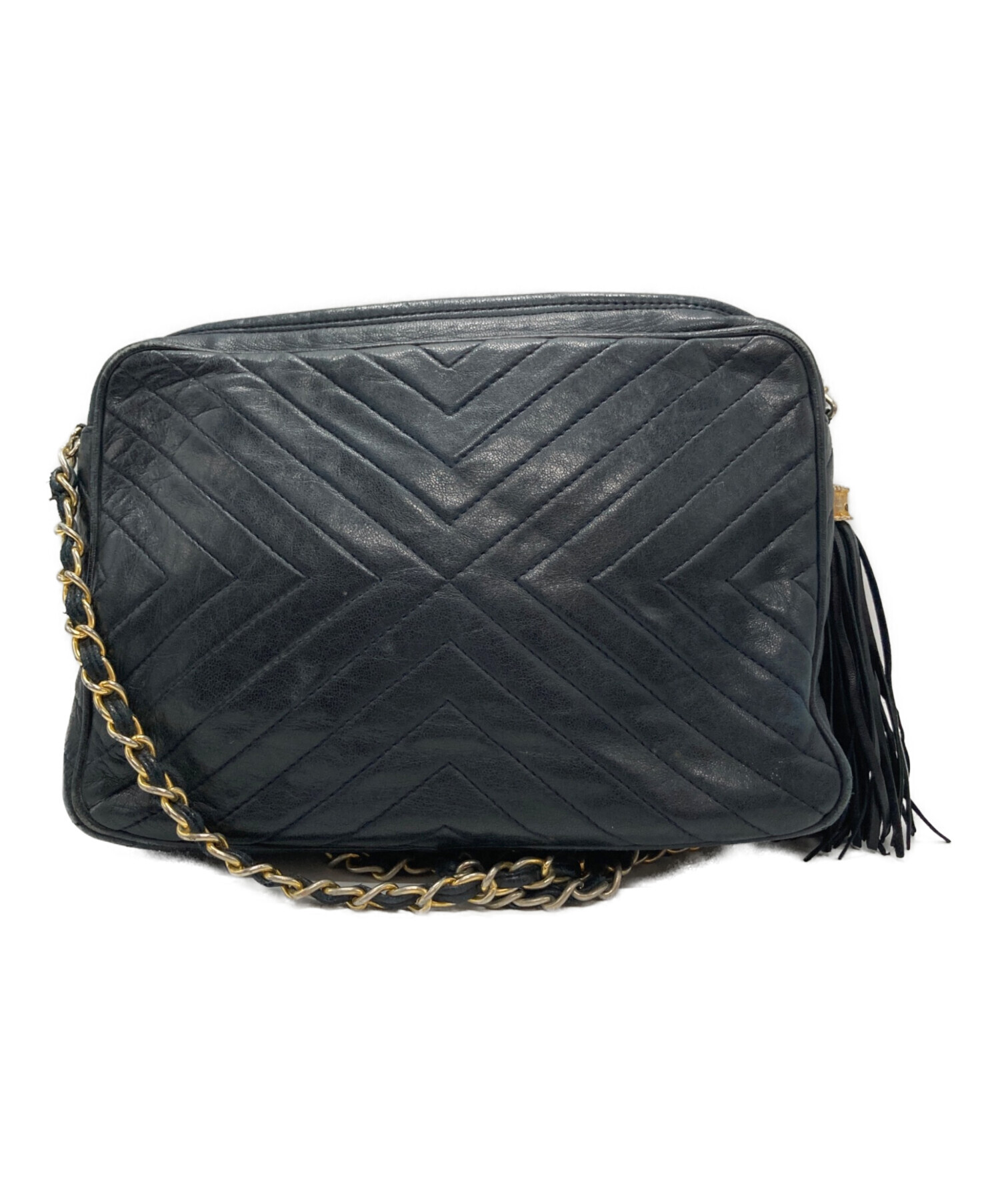 中古・古着通販】CHANEL (シャネル) ラムスキン チェーンショルダー 