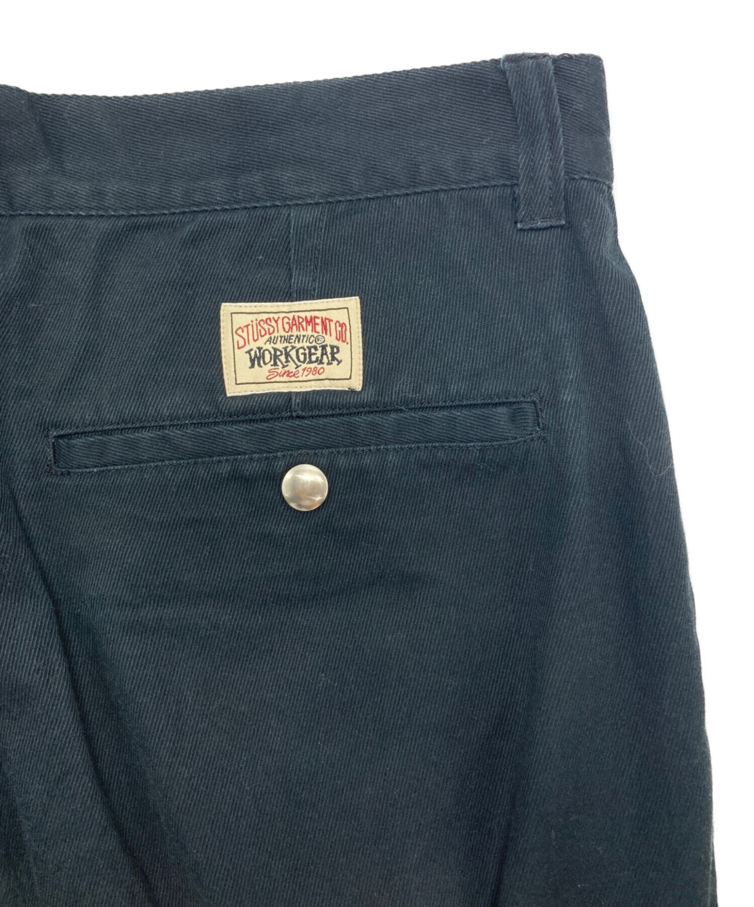 中古・古着通販】stussy (ステューシー) ワークパンツ ブラック サイズ
