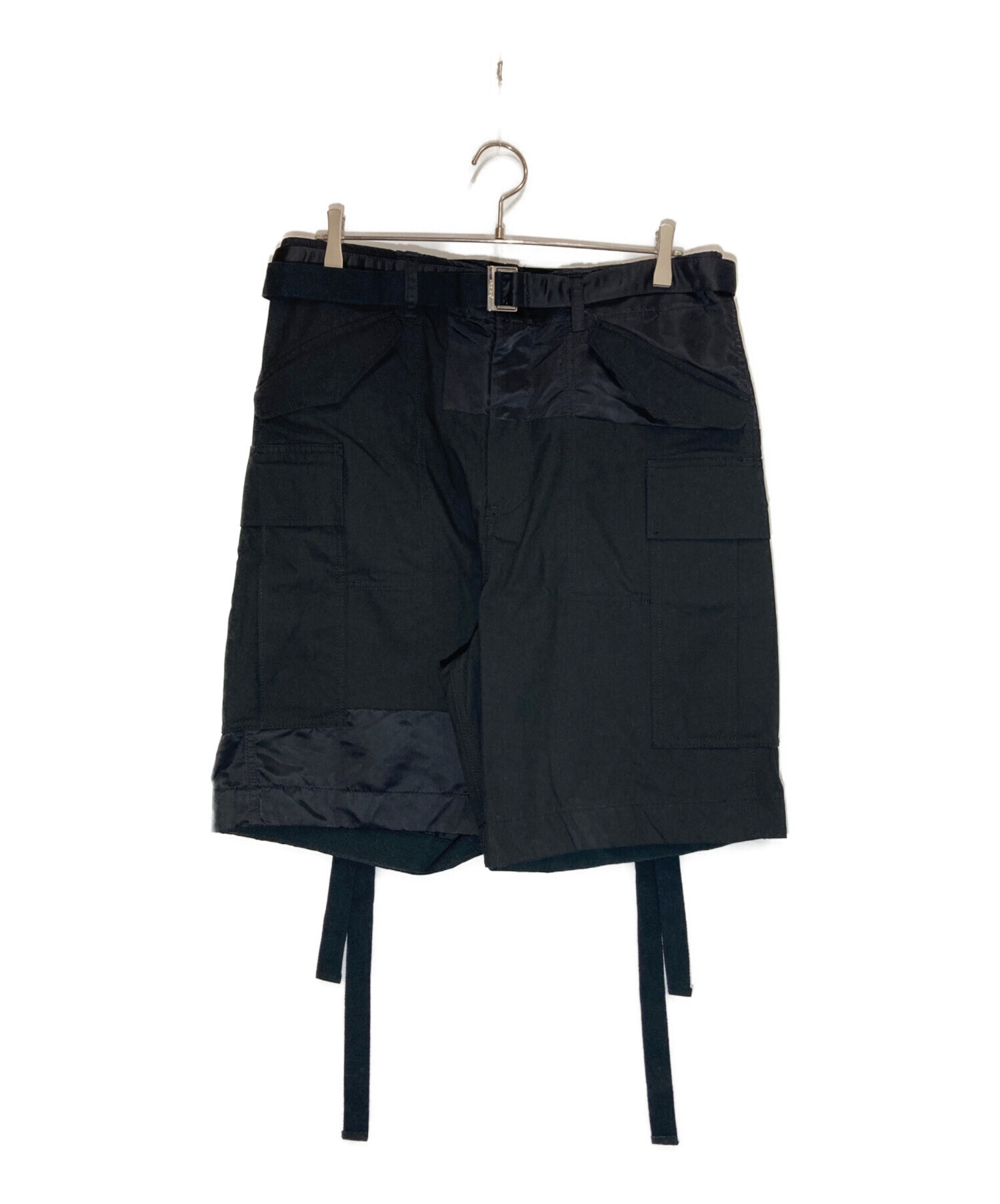 中古・古着通販】sacai (サカイ) Cotton Nylon Oxford Short ブラック