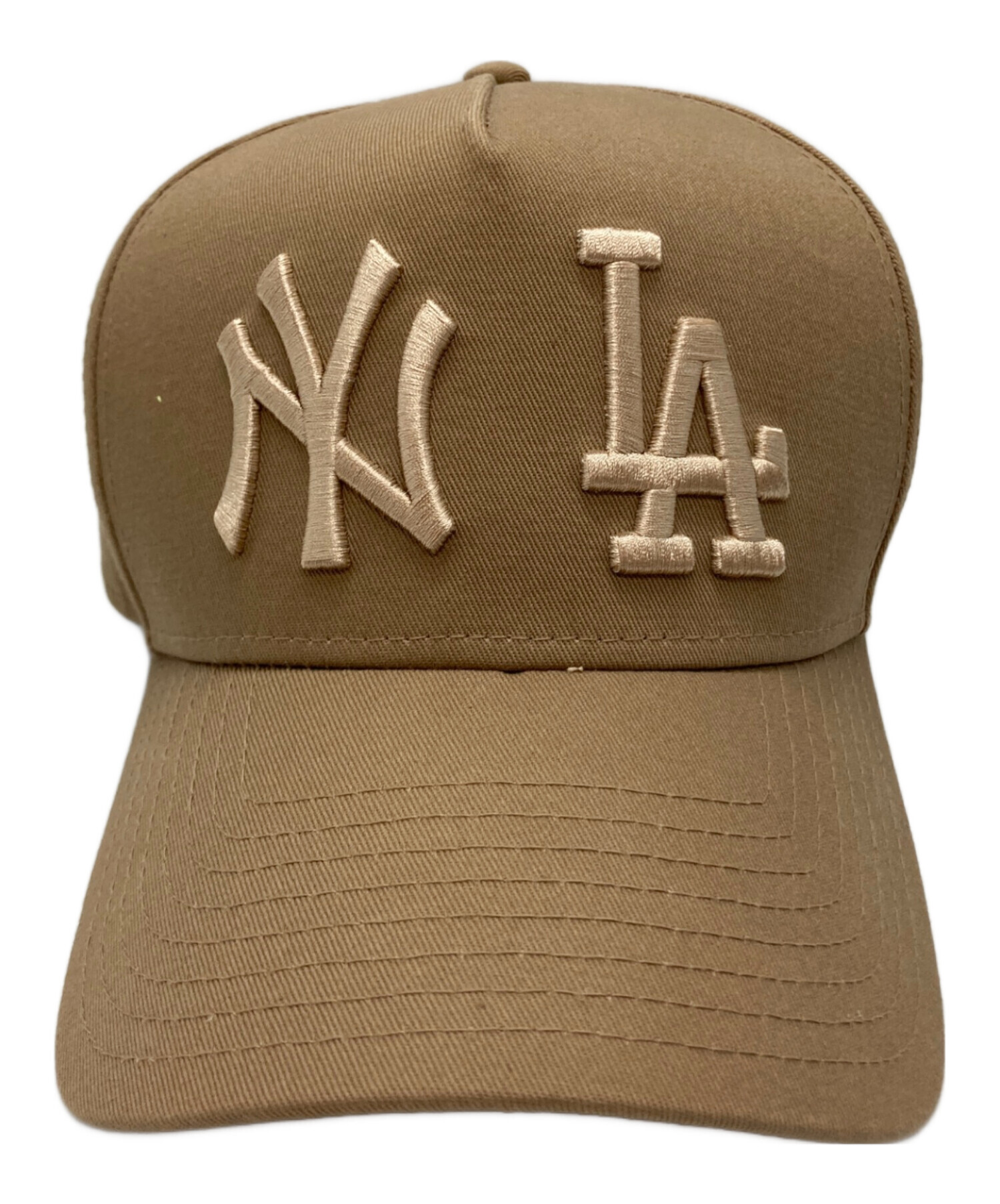 中古・古着通販】New Era (ニューエラ) ダブルロゴキャップ ベージュ