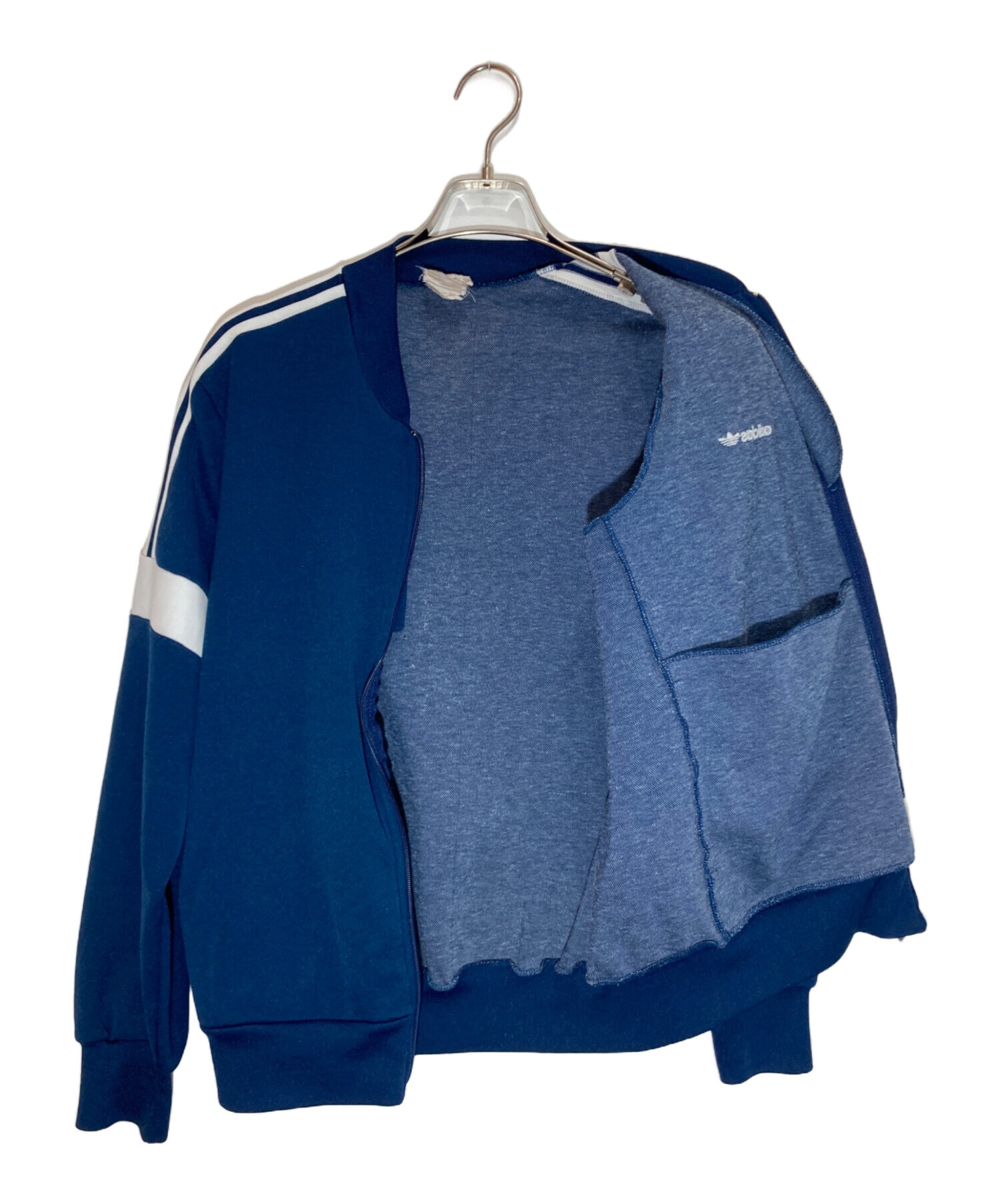  アディダス ジャージ　L ブルー　新品　タグ有　バックプリント 中古・古着通販】adidas (アディダス) トラックジャケット ネイビー