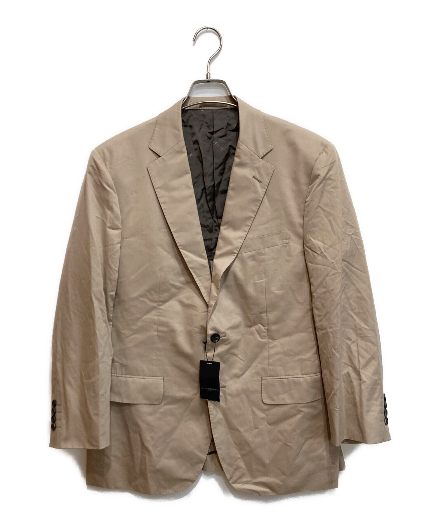 バーバリーロンドン テーラードジャケット ラムレザー　ベージュ　サイズ44 中古・古着通販】BURBERRY LONDON (バーバリーロンドン) テーラード