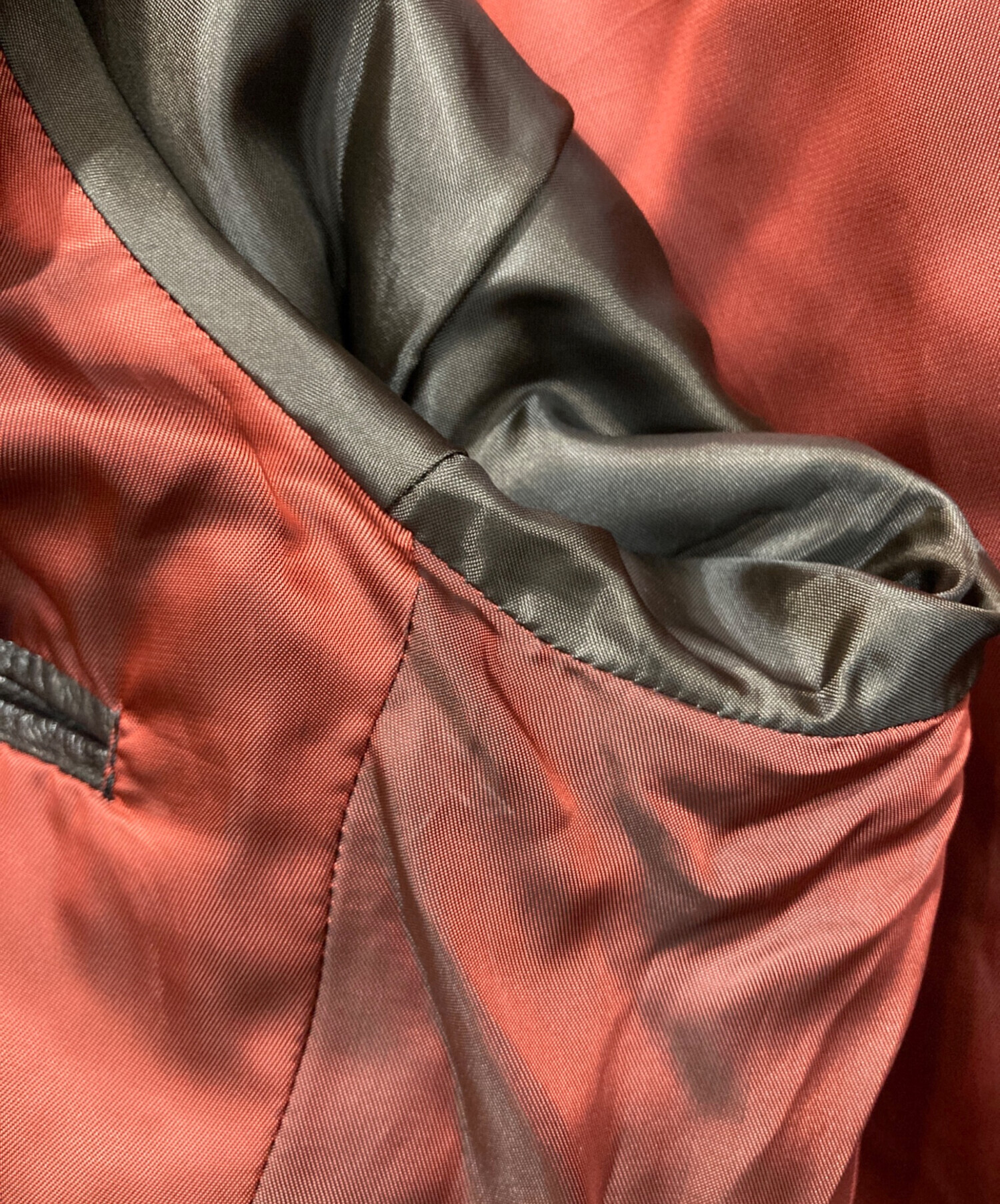 ランバンコレクション　ラムレザージャケット　クロコ型押し　ブラウン　高級 中古・古着通販】LANVIN COLLECTION (ランバンコレクション) クロコ型