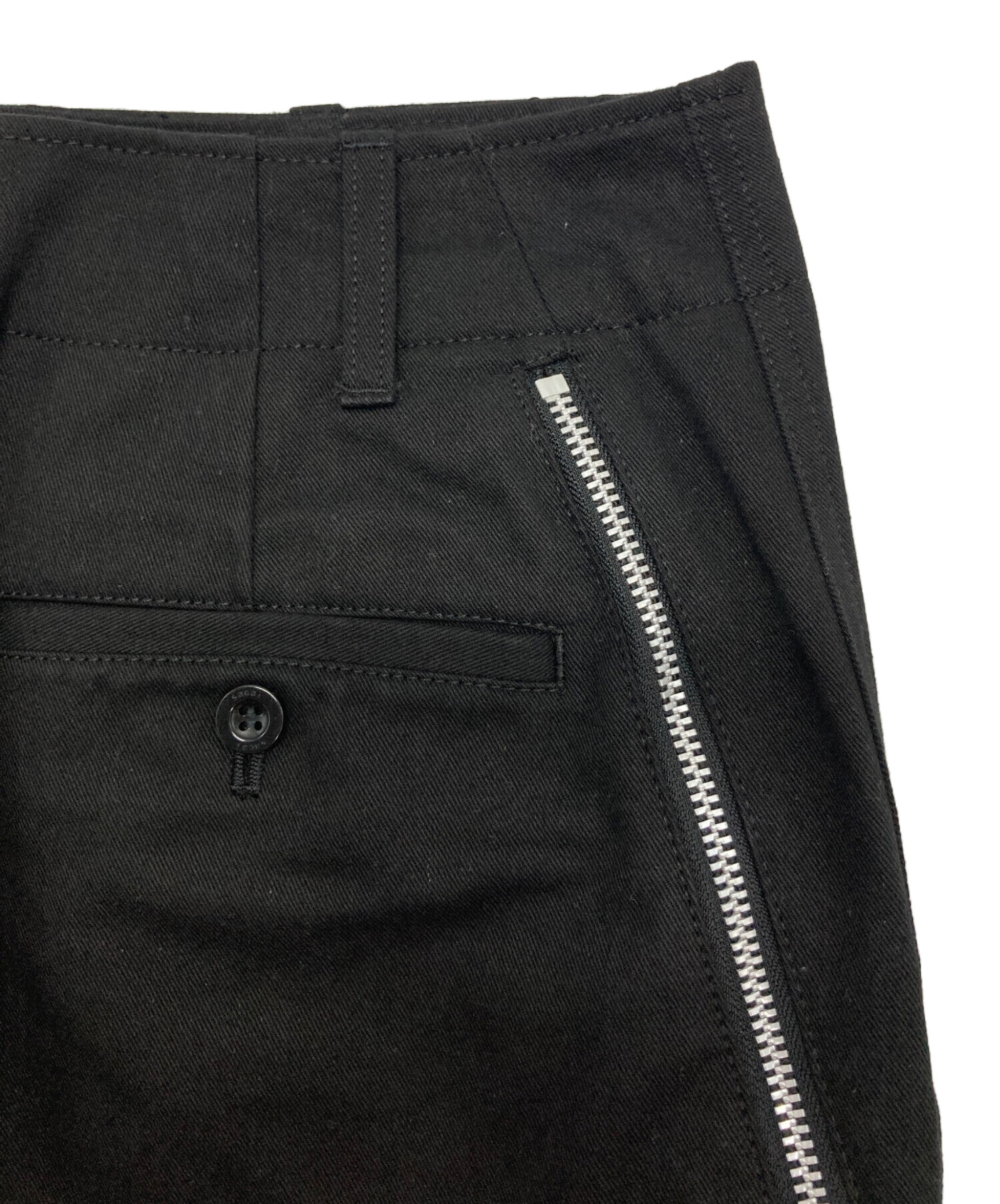 中古・古着通販】sacai (サカイ) COTTON CHINO SKIRT ブラック サイズ