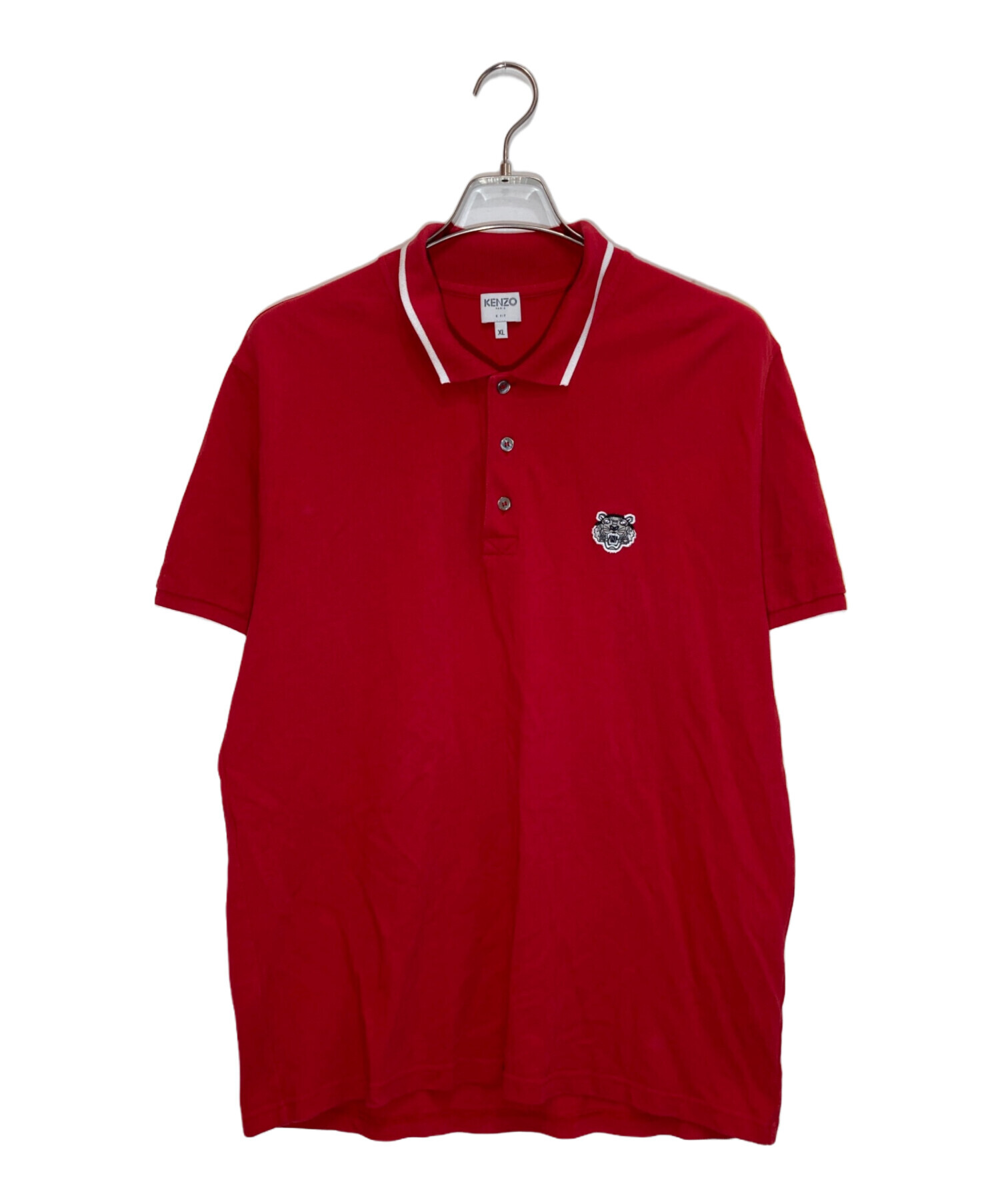 中古・古着通販】KENZO (ケンゾー) ポロシャツ レッド サイズ:XL
