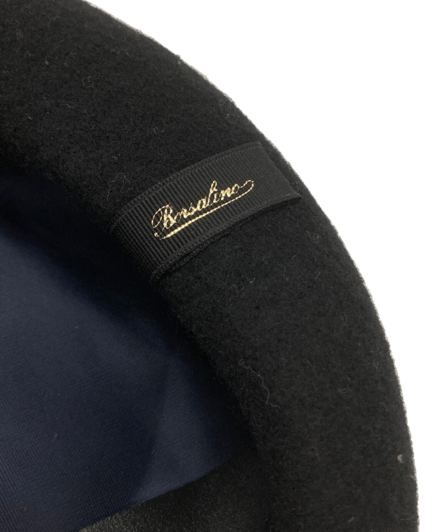 中古・古着通販】BORSALINO (ボルサリーノ) ウールベレー帽 ブラック