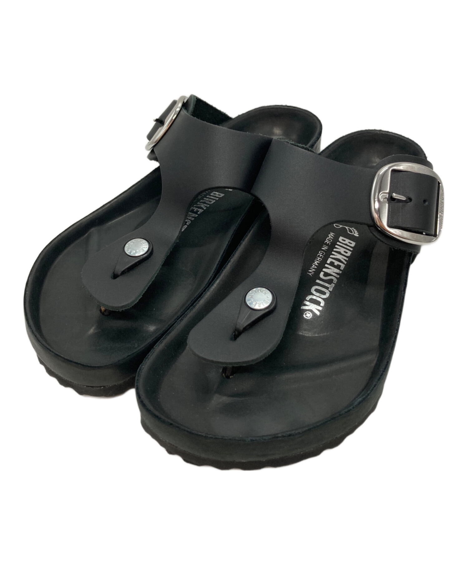 SALE☆ ビルケンシュトック24 黒 中古・古着通販】BIRKENSTOCK (ビルケンシュトック) Gizeh Big Buckle