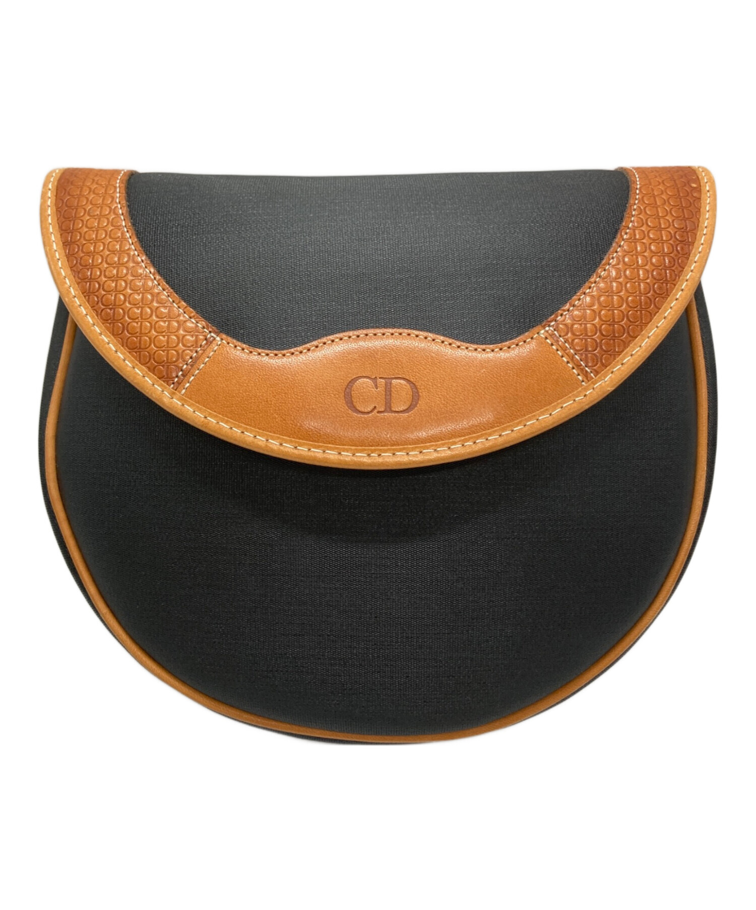 Christian Dior ヴィンテージ　CD ショルダーバッグ　ブラック 中古・古着通販】Christian Dior (クリスチャン ディオール