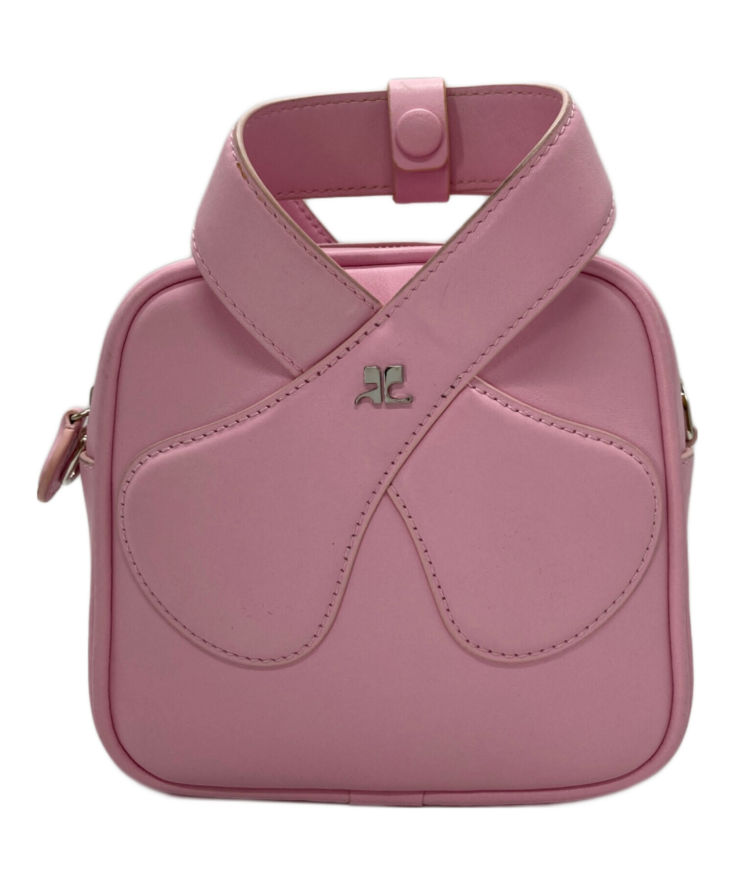中古・古着通販】courreges (クレージュ) ループ2WAYバッグ ピンク