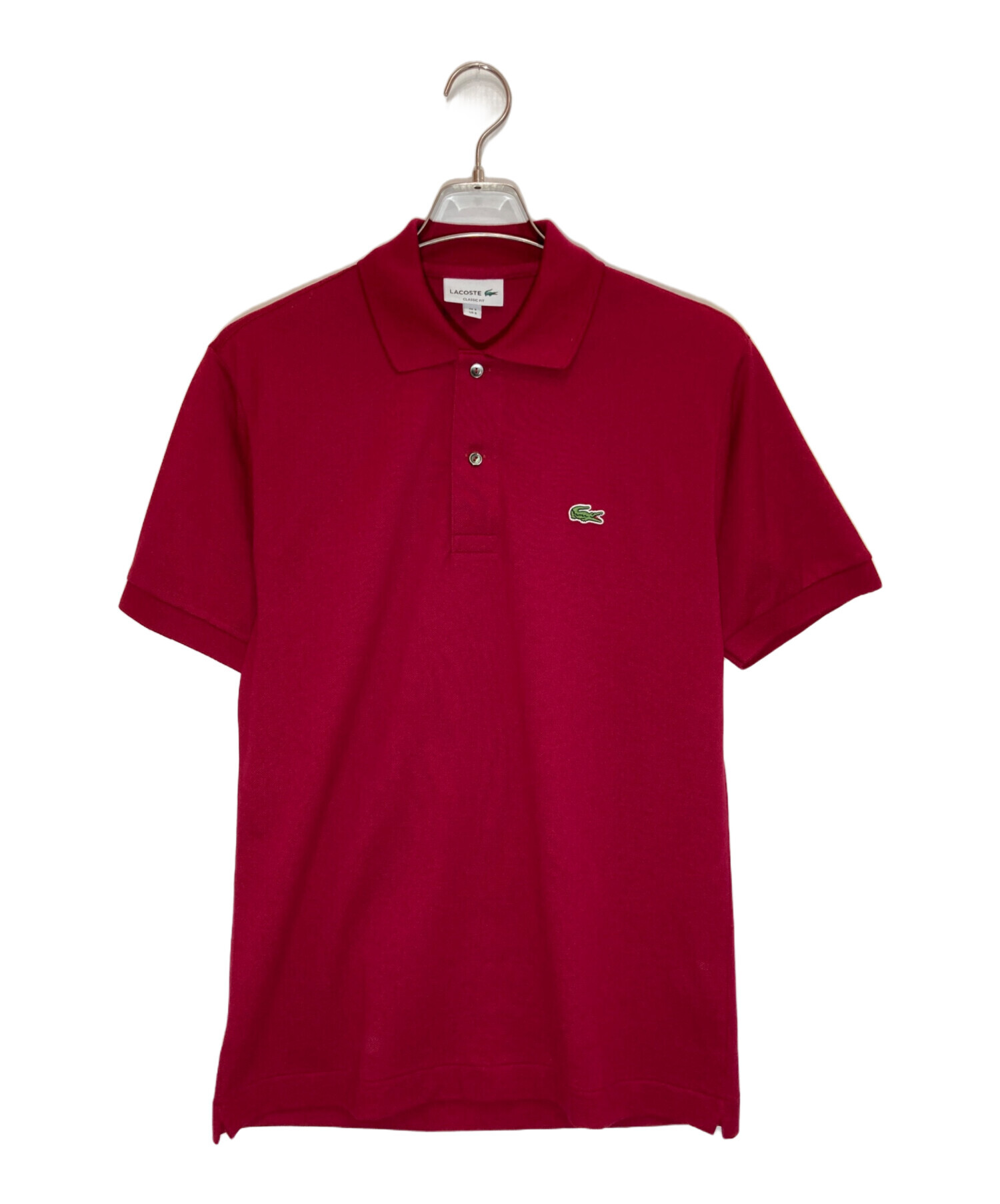 未使用未開封LACOSTE レッド ポロシャツ L1212A サイズ3 中古・古着通販】LACOSTE (ラコステ) クラシックフィットポロシャツ
