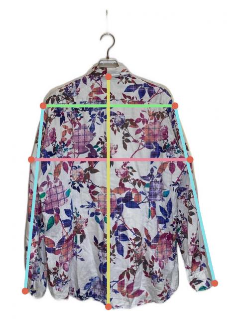 中古・古着通販】ETRO (エトロ) 花柄シャツ ホワイト×ピンク サイズ:XL
