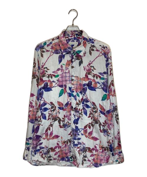 中古・古着通販】ETRO (エトロ) 花柄シャツ ホワイト×ピンク サイズ:XL