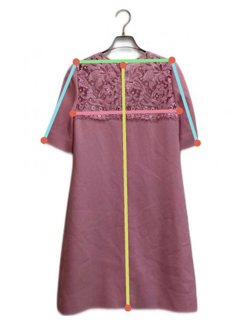 ★ Dolce & Gabbana ★ピンクレース半袖ワンピース 中古・古着通販】DOLCE & GABBANA (ドルチェ＆ガッバーナ) デコルテ