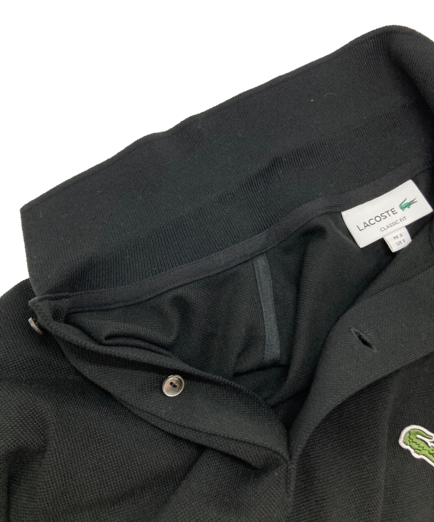 中古・古着通販】LACOSTE (ラコステ) ポロシャツ ブラック サイズ:SIZE
